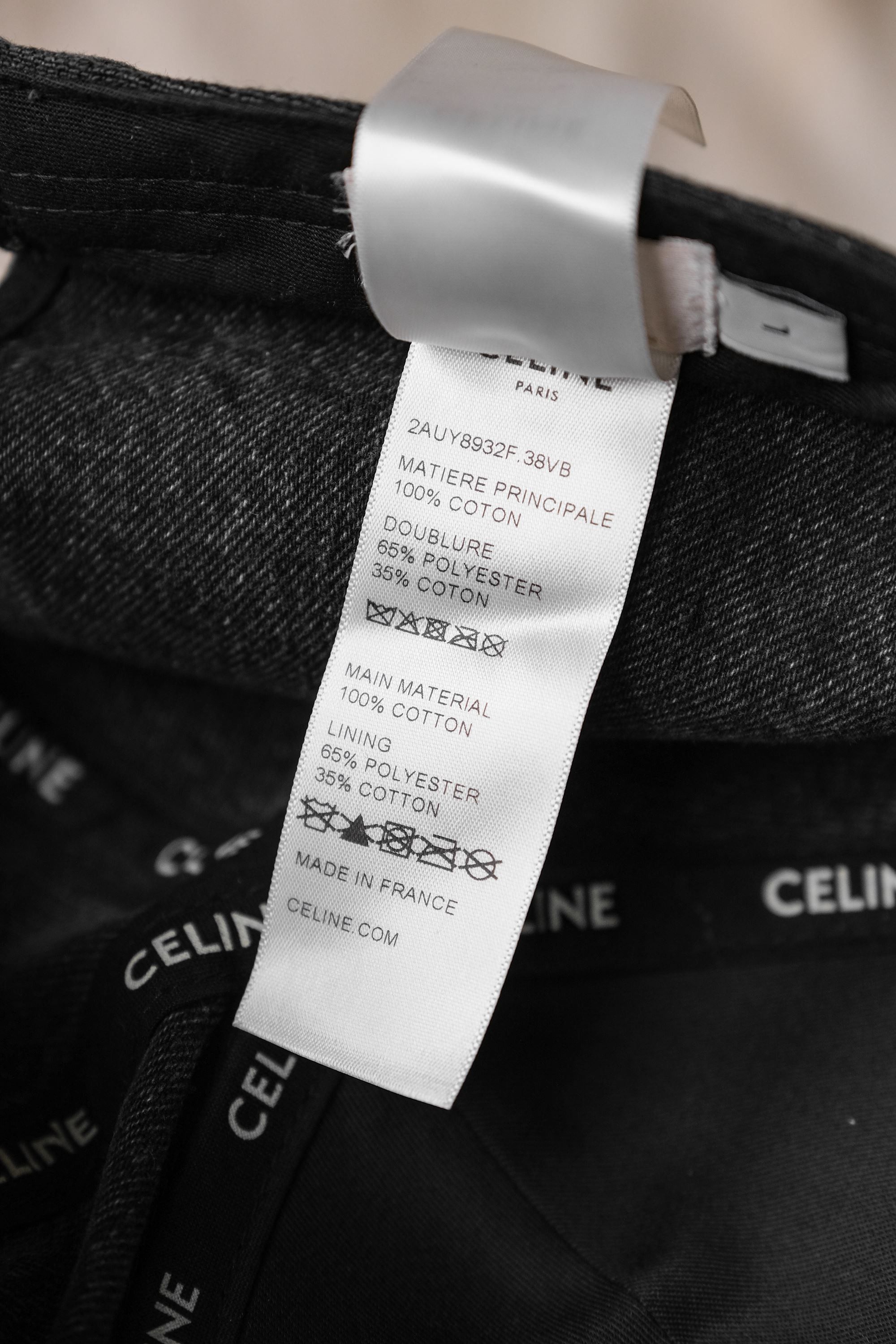 Celine CELINE Initial Cap in Vintage Black Denim Size ONE SIZE - 6 Thumbnail