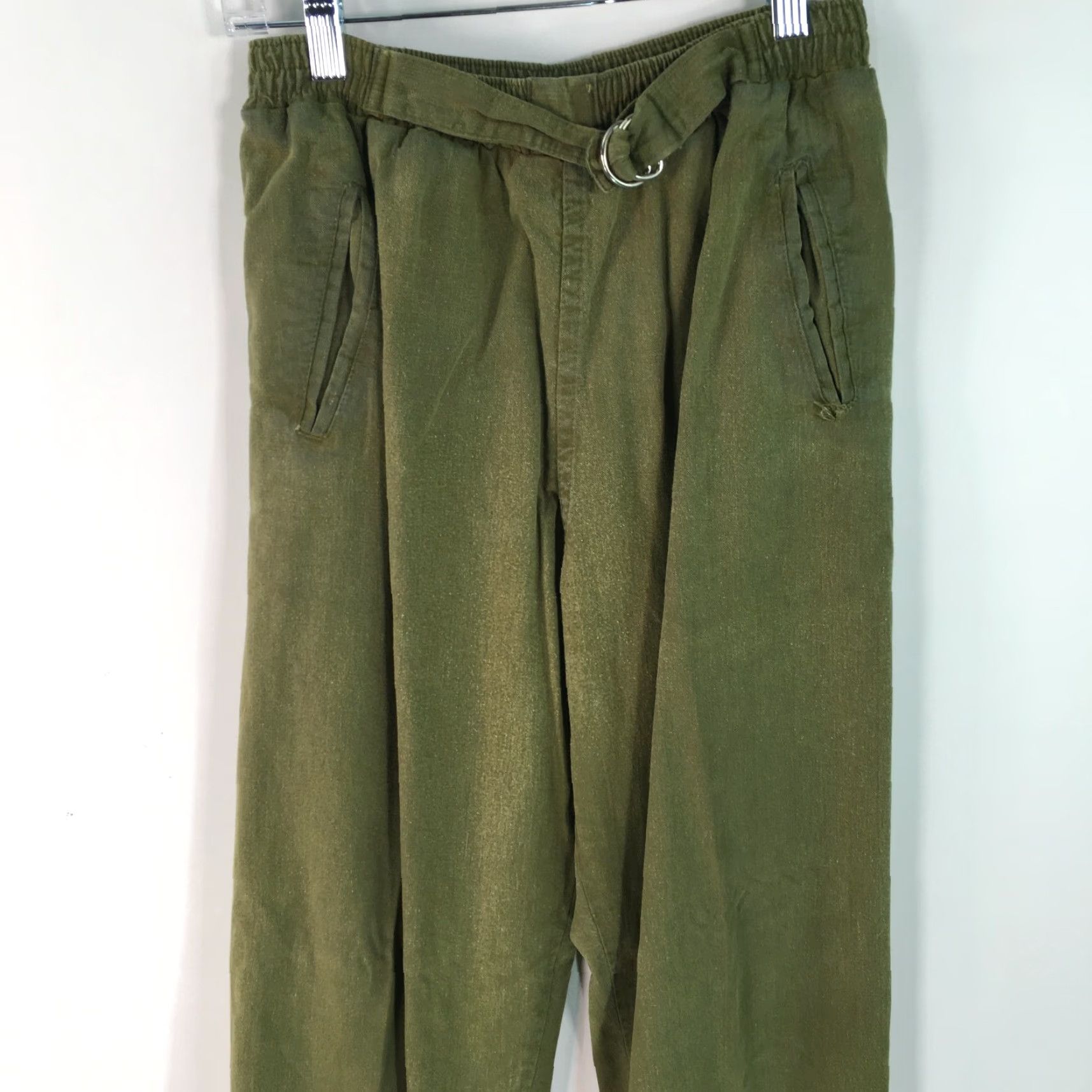 Vintage VINTAGE Smiths Utility Joggers Womens Size 30 Forest Green Casual Elastic Waist High Rise 30X32 Mens Size 30" / US 8 / IT 44 - 6 Thumbnail