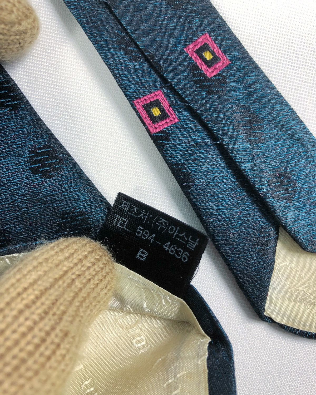 Christian Dior Monsieur Rare Vintage Christian Dior Monsieur Silk Tie Size ONE SIZE - 9 Thumbnail