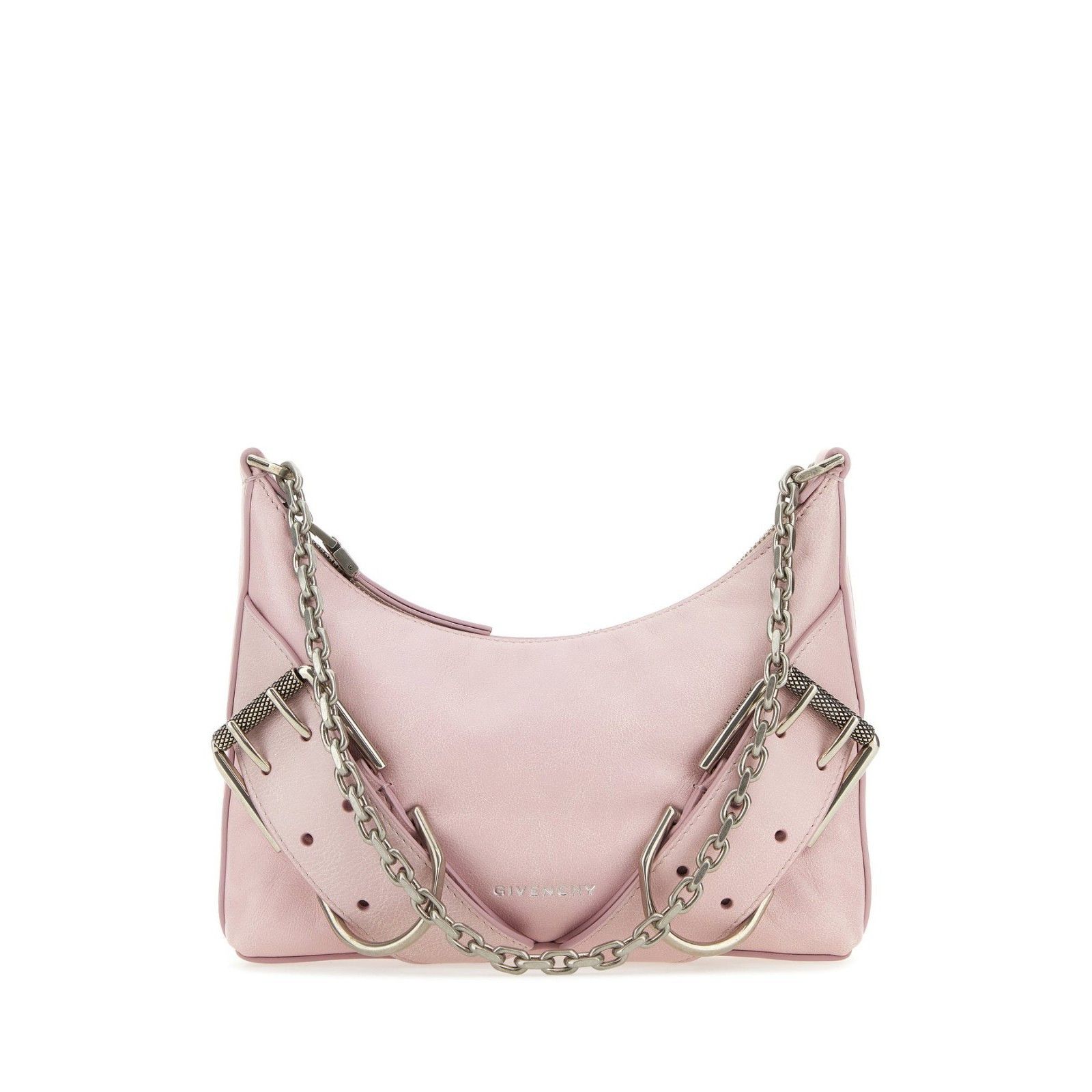 Givenchy GIVENCHY Voyou Silver Chain Strap Pink Leather Shoulder Bag Size ONE SIZE - 1 Thumbnail
