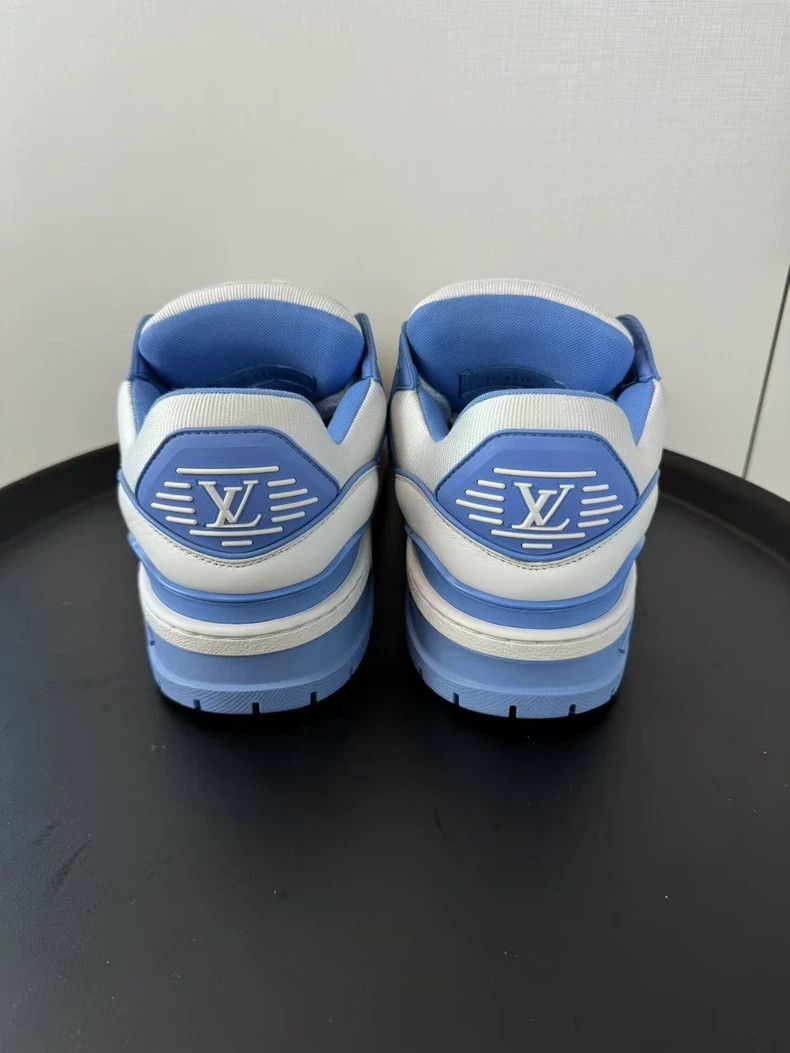 Louis Vuitton Louis Vuitton White and Blue Fat T-Shirt Sneakers Size US 9 / EU 42 - 4 Thumbnail