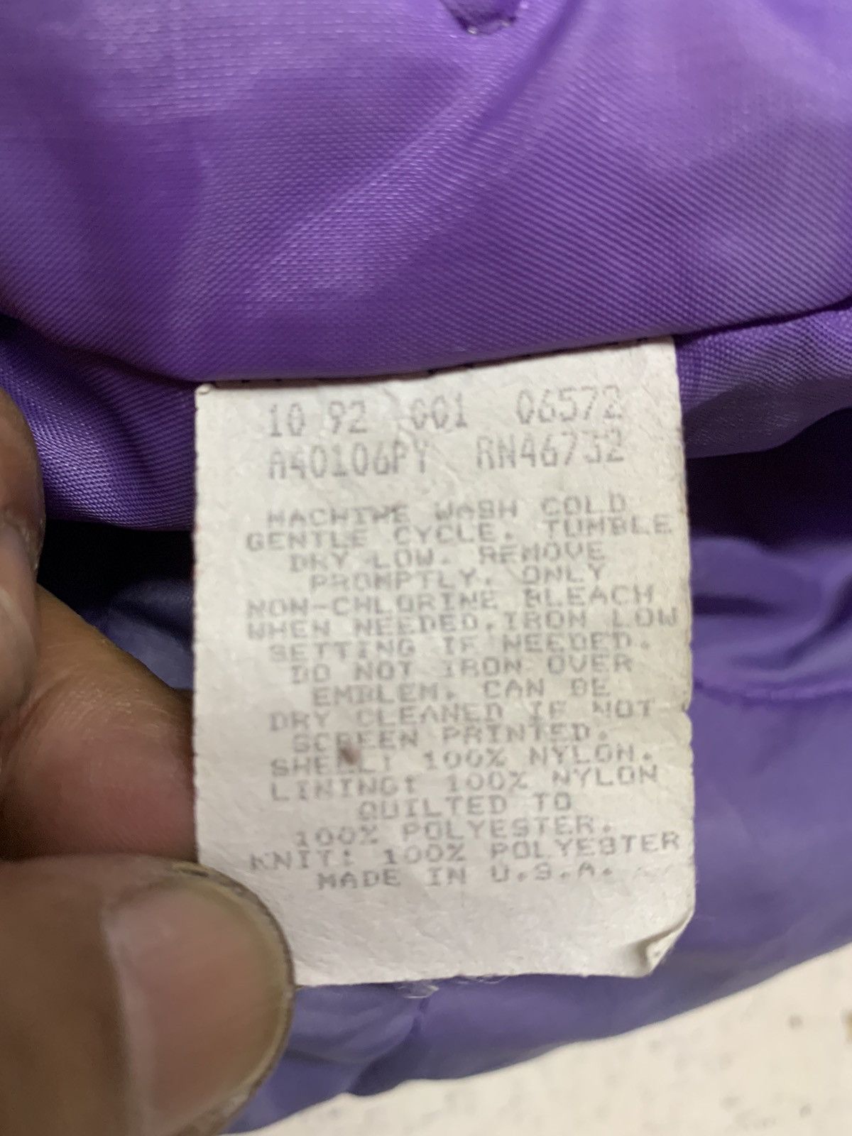 NBA Vintage Los Angeles lakers satin pocket chalk line Size US XL / EU 56 / 4 - 14 Thumbnail