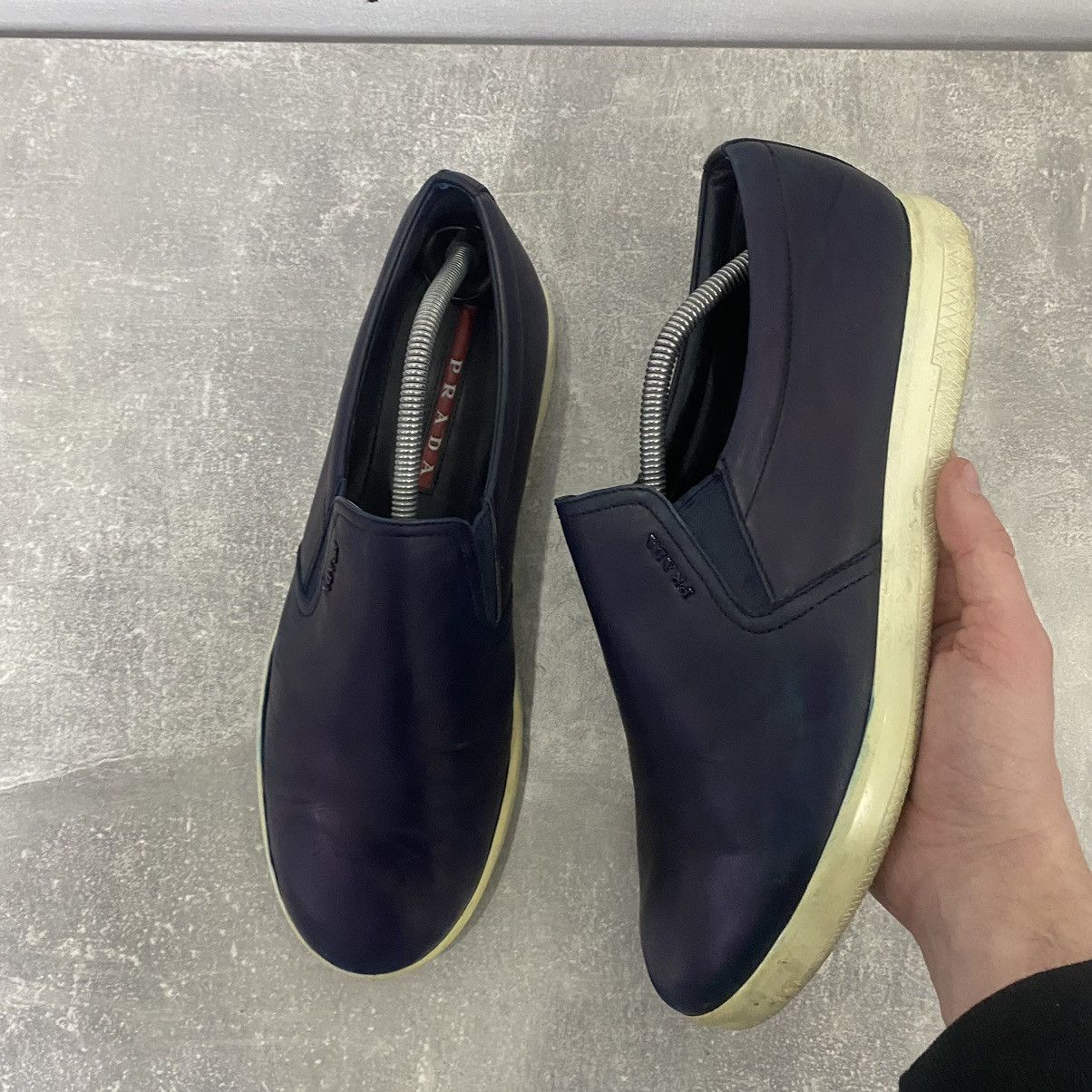 Prada Vintage Prada Shoes Leather Sneakers Slip-on Size US 8 / EU 41 - 2 Thumbnail