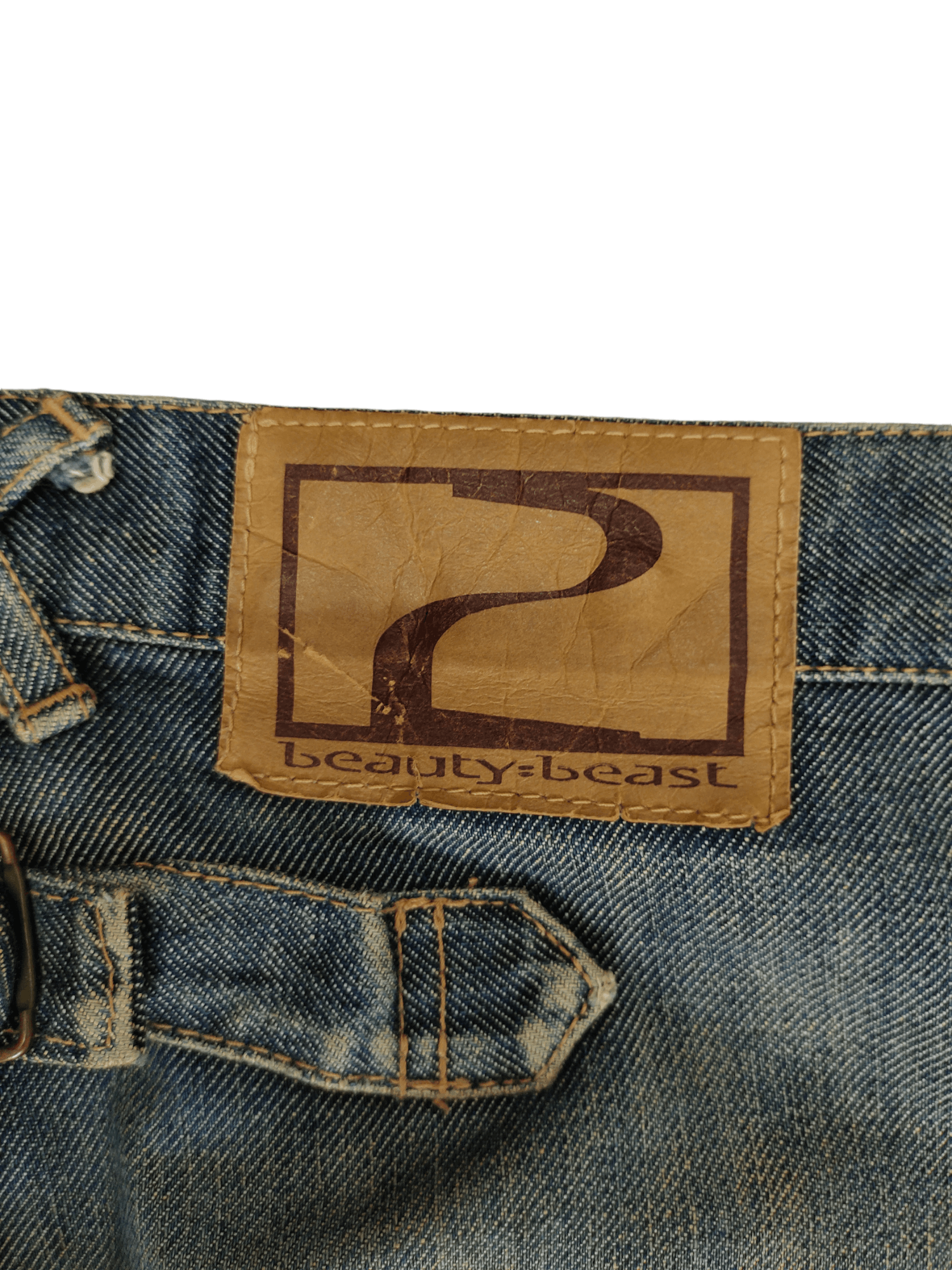 Beauty Beast Beauty Beast Buckle Back Distress Faded Denim Jeans Size US 30 / EU 46 - 14 Thumbnail