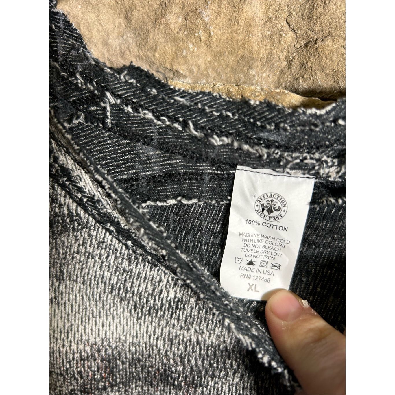 Affliction Vintage 1990s Affliction Thermal Grunge Fire Native Wrench P Size US M / EU 48-50 / 2 - 3 Thumbnail