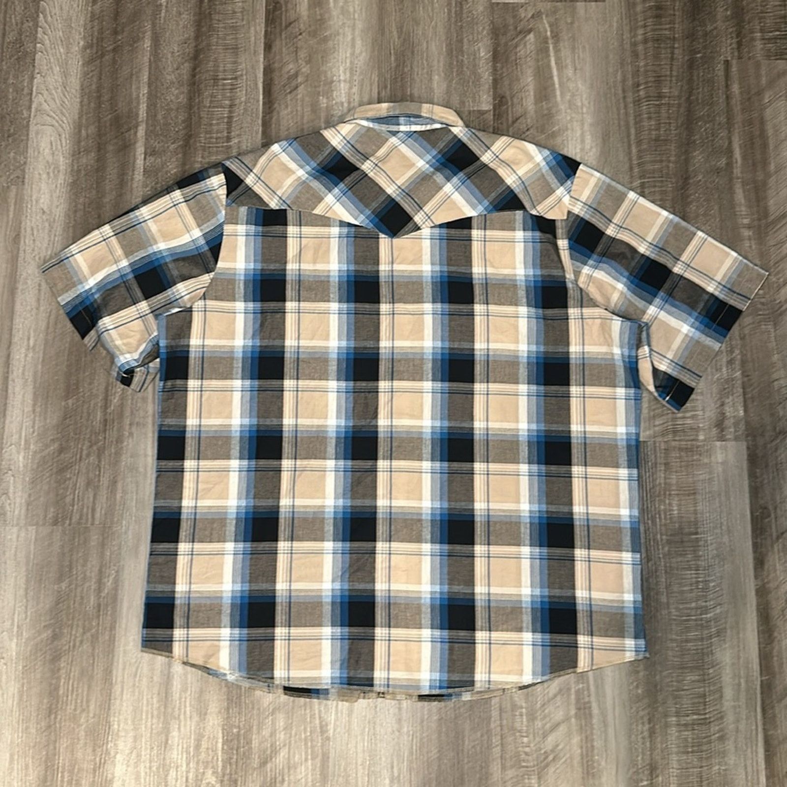 Wrangler Wrangler Western Short Sleeve Pearl Snap Button - 2XL Size US XXL / EU 58 / 5 - 3 Thumbnail