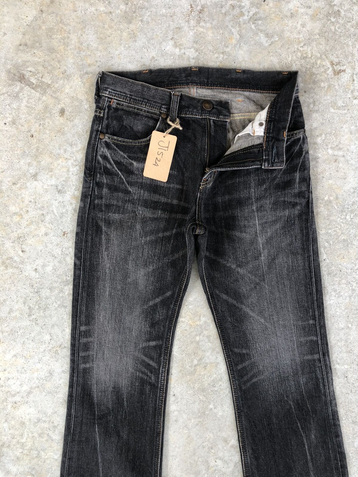 If Six Was Nine Wrangler Flared Jeans Bootcut Distressed Jeans Size US 30 / EU 46 - 3 Thumbnail
