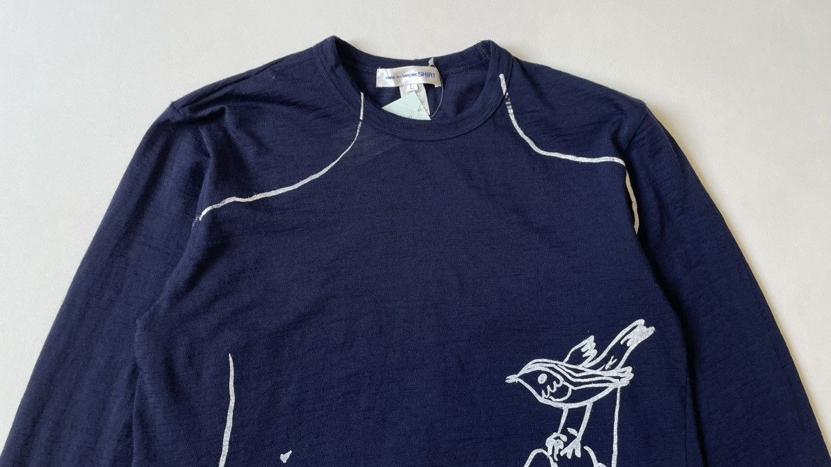 Comme des Garcons Bird + Hand Print Wool Sweater Size US M / EU 48-50 / 2 - 8 Thumbnail