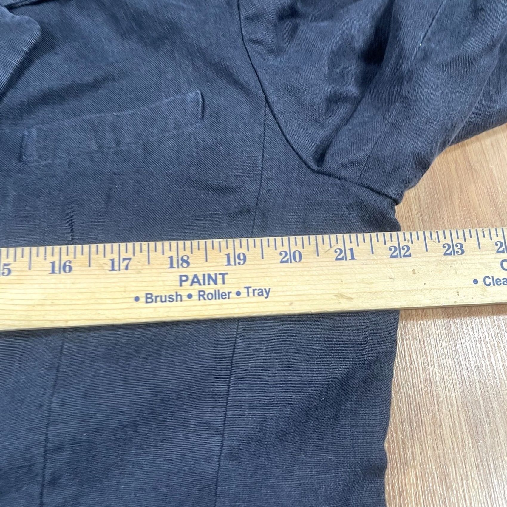 Vintage LARRY LEVINE Blazer Womens 14 100% Linen Blue Sport Coat Jacket Lined Business Jacket Blazer Pants Shirt (adjusted for clarity) Size XL / US 12-14 / IT 48-50 - 6 Thumbnail