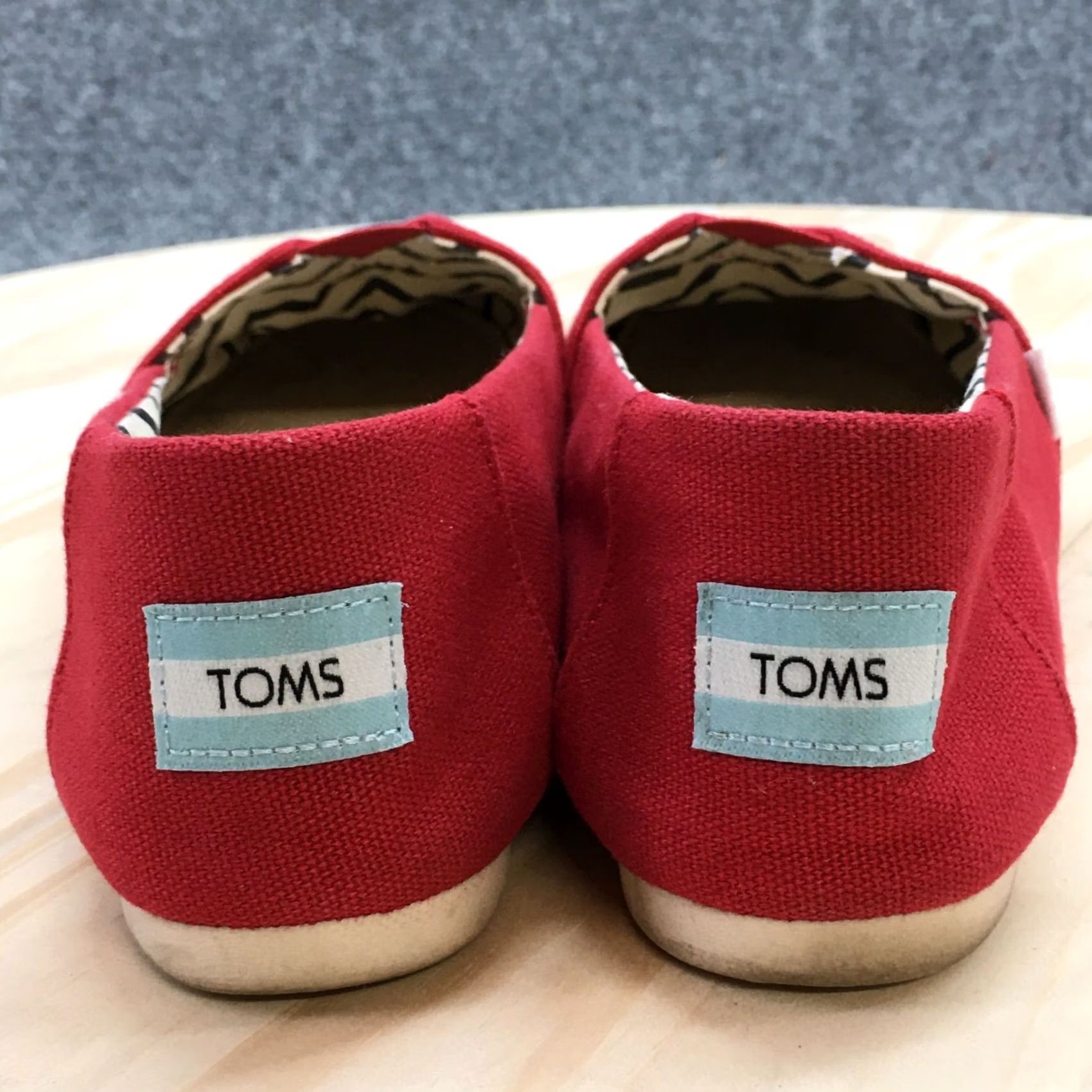 Toms TOMS Alpargatas Loafer Womens 6.5 Red Slip On Flats Casual Comfort Shoes Size US 7 / IT 37 - 6 Thumbnail