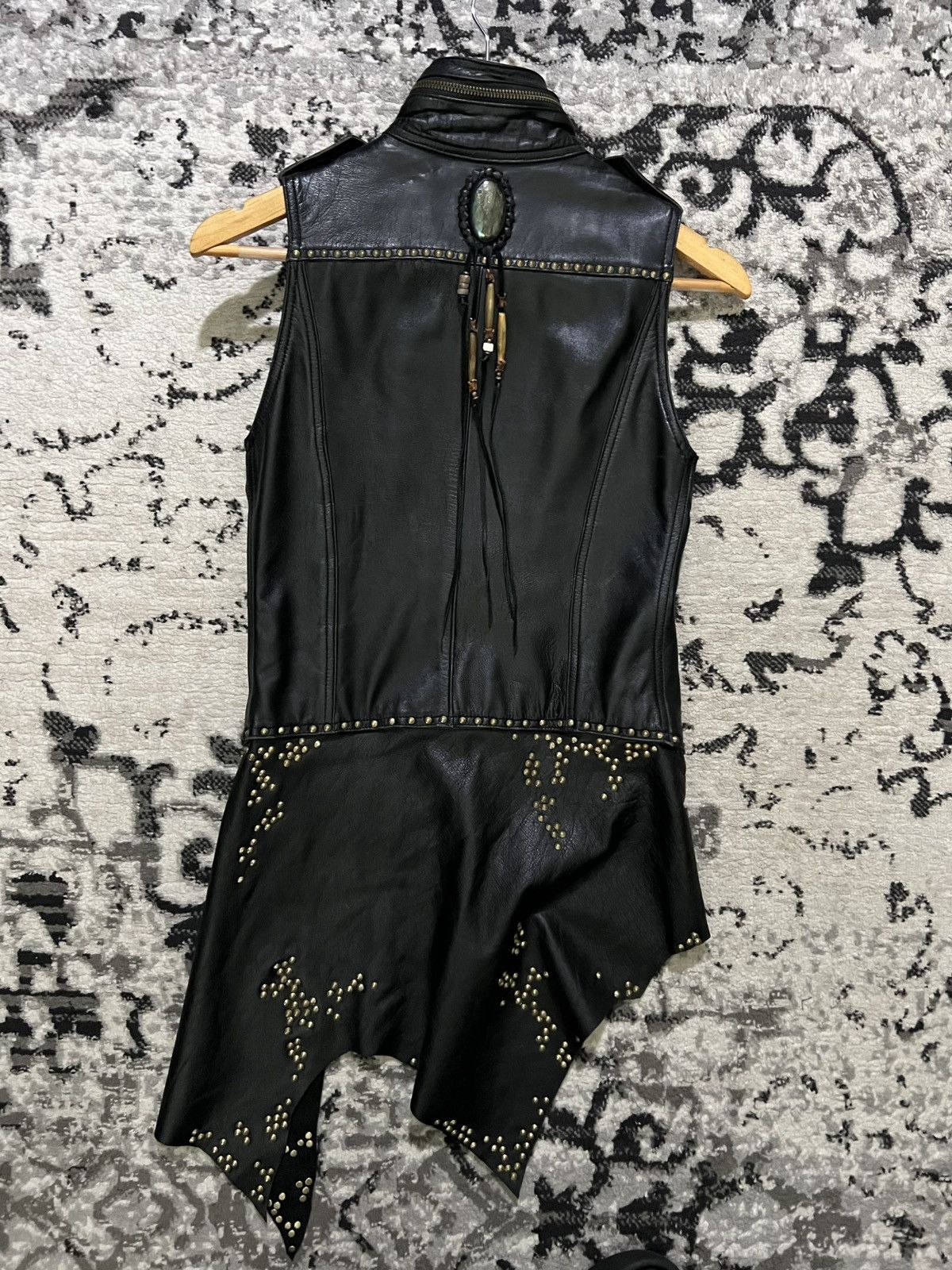 14th Addiction Wildheart studded gem leather vest | Grailed