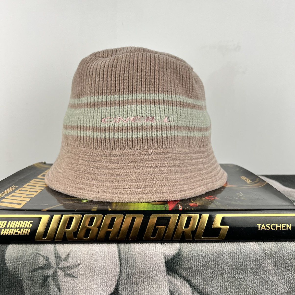 Japanese Brand × O'Neill × Vintage Rare O’Neill Acrylic Knitted Pink Bucket Hat Quicksilver 90s Size ONE SIZE - 1 Thumbnail