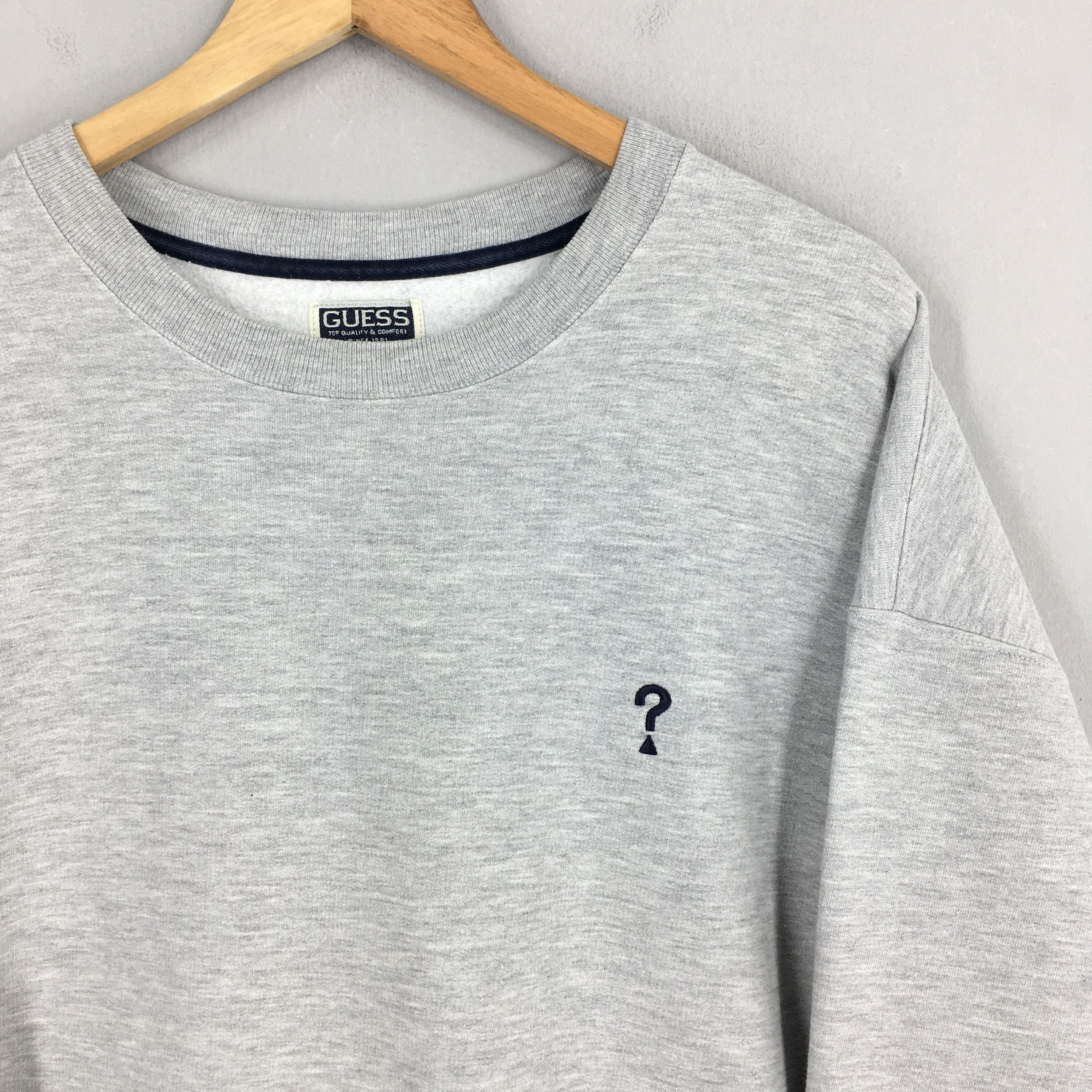 Guess × Vintage Vintage 90's Guess Jeans Gray Sweatshirt XXLarge Size US XXL / EU 58 / 5 - 2 Thumbnail