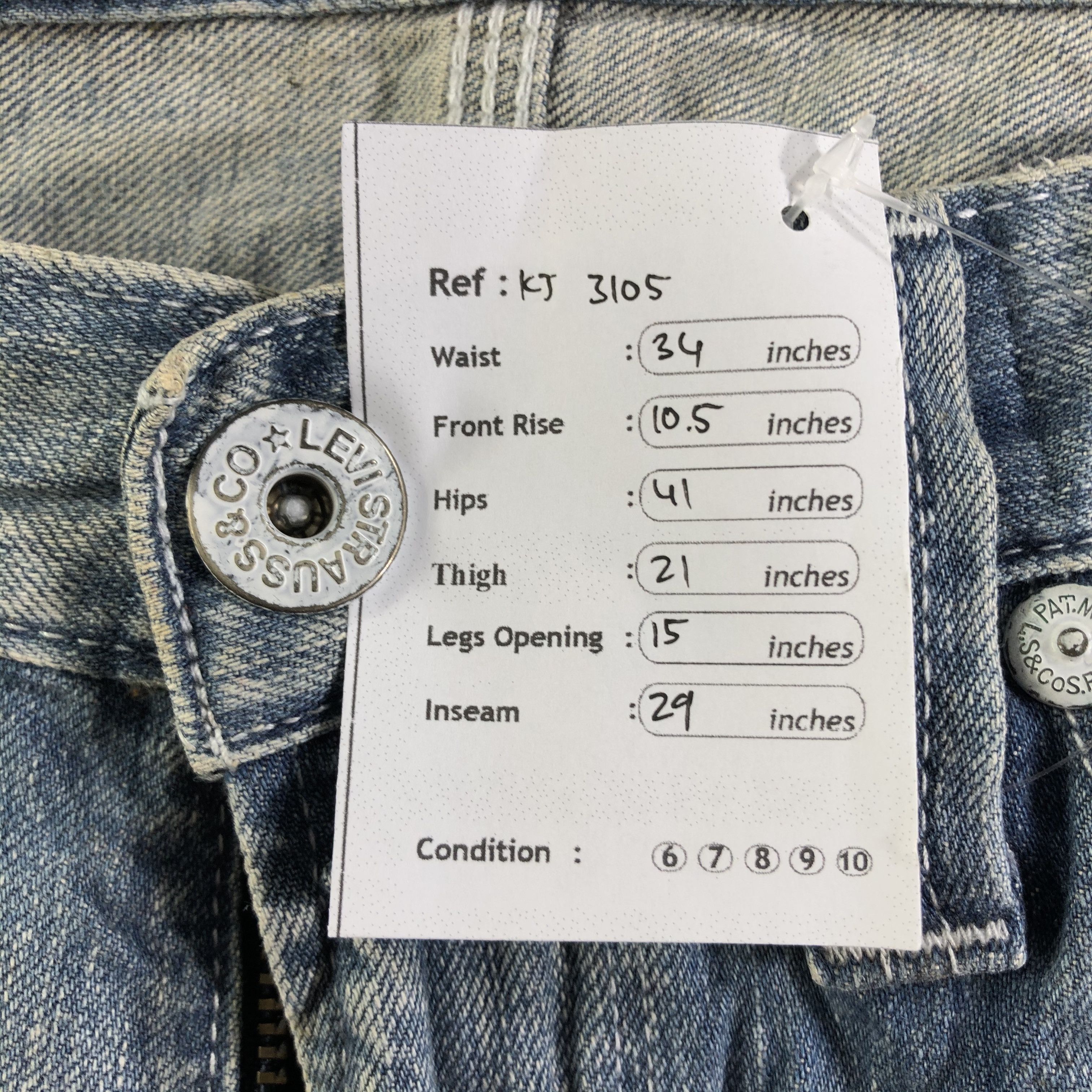 Levi's Vintage Levis 504 Jeans Medium Wash Denim KJ3105 Size US 32 / EU 48 - 11 Thumbnail