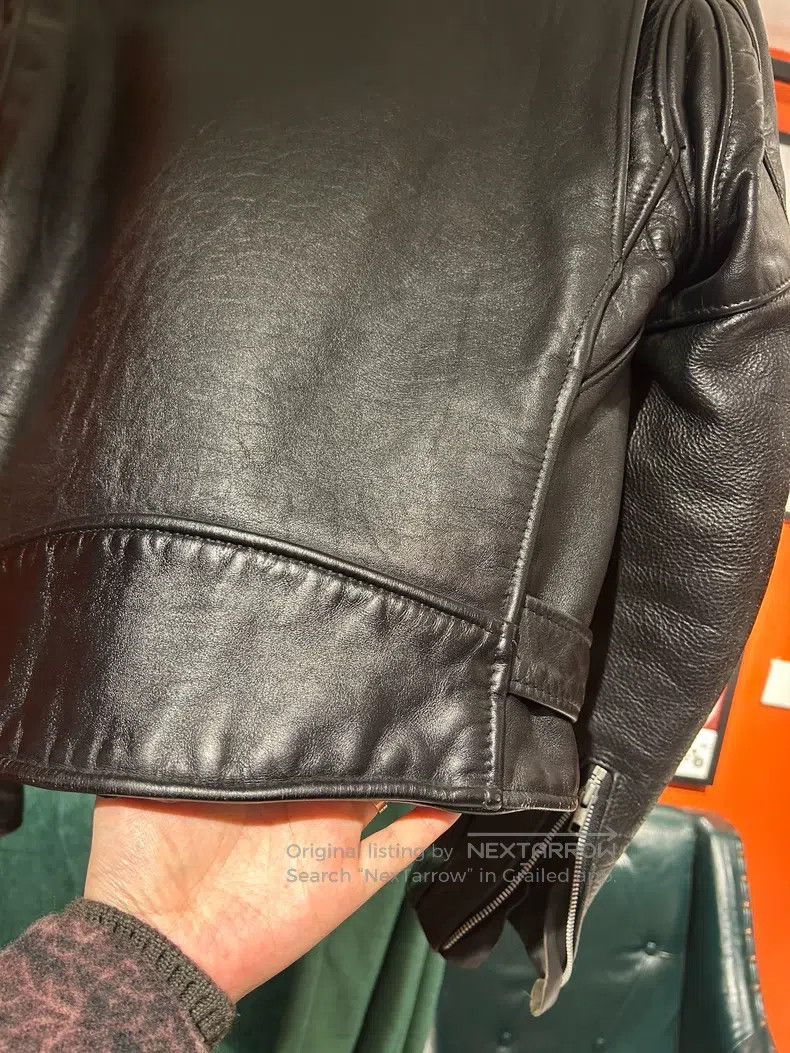Schott Schott Pre-Owned Leather Jacket 618 Diagonal Zipper Rider Size US XS / EU 42 / 0 - 8 Thumbnail