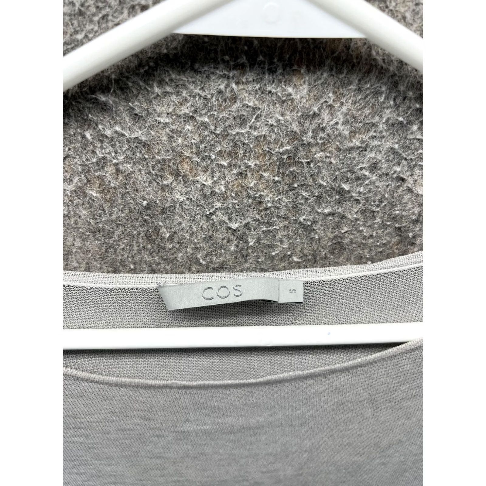 Cos COS Shirt Dress Womens Small Gray Boat Neck 3/4 Sleeve Tunic Lightweight Jersey Top Size S / US 4 / IT 40 - 3 Thumbnail