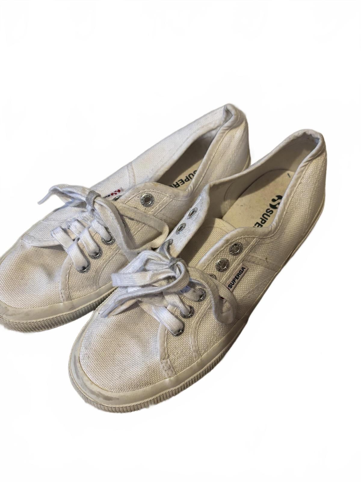 Superga Superga White Canvas Sneakers Size 39 Size US 8.5 / IT 38.5 - 4 Thumbnail