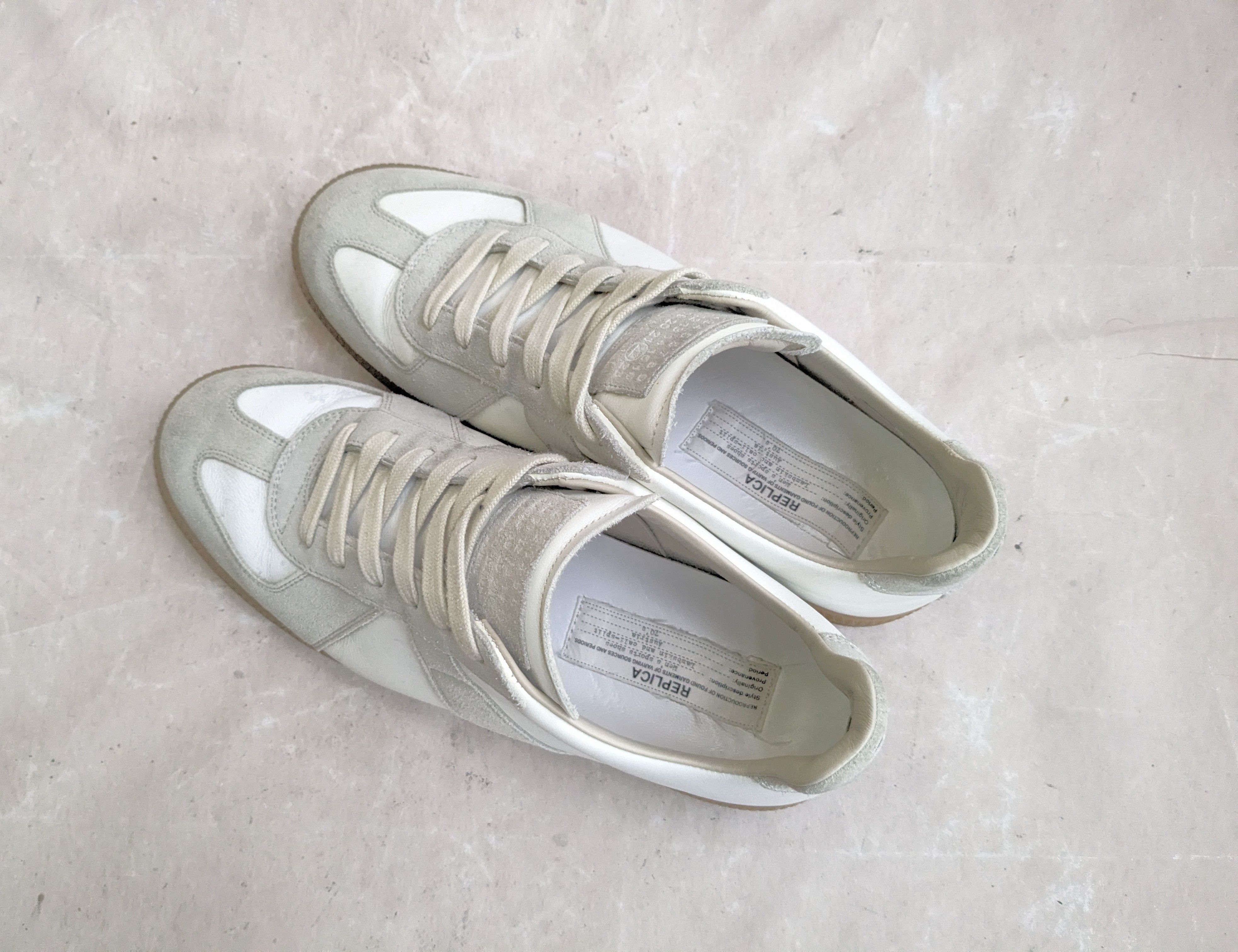 Maison Margiela Maison Margiela GAT Replica Gray White 9 42 Low Tops Size US 9 / EU 42 - 14 Thumbnail