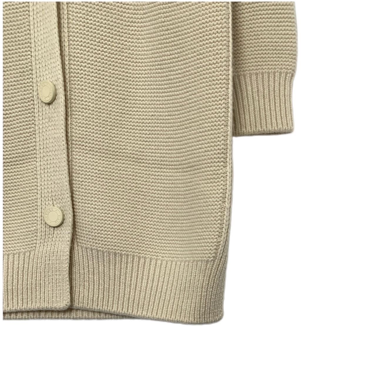 Hermes Hermes Beige Cashmere V-neck Long Sleeve Knit Cardigan K26WX Size XXS / US 00 / IT 34 - 4 Thumbnail