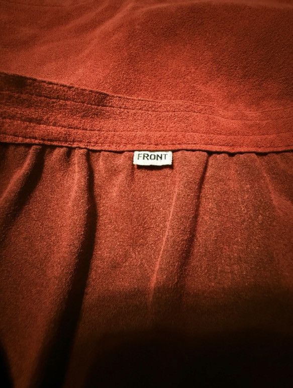 Other Vintage Nat Kaplan Couture Red Suede Midi Pencil Skirt Sz 6 Size 28" / US 6 / IT 42 - 6 Thumbnail