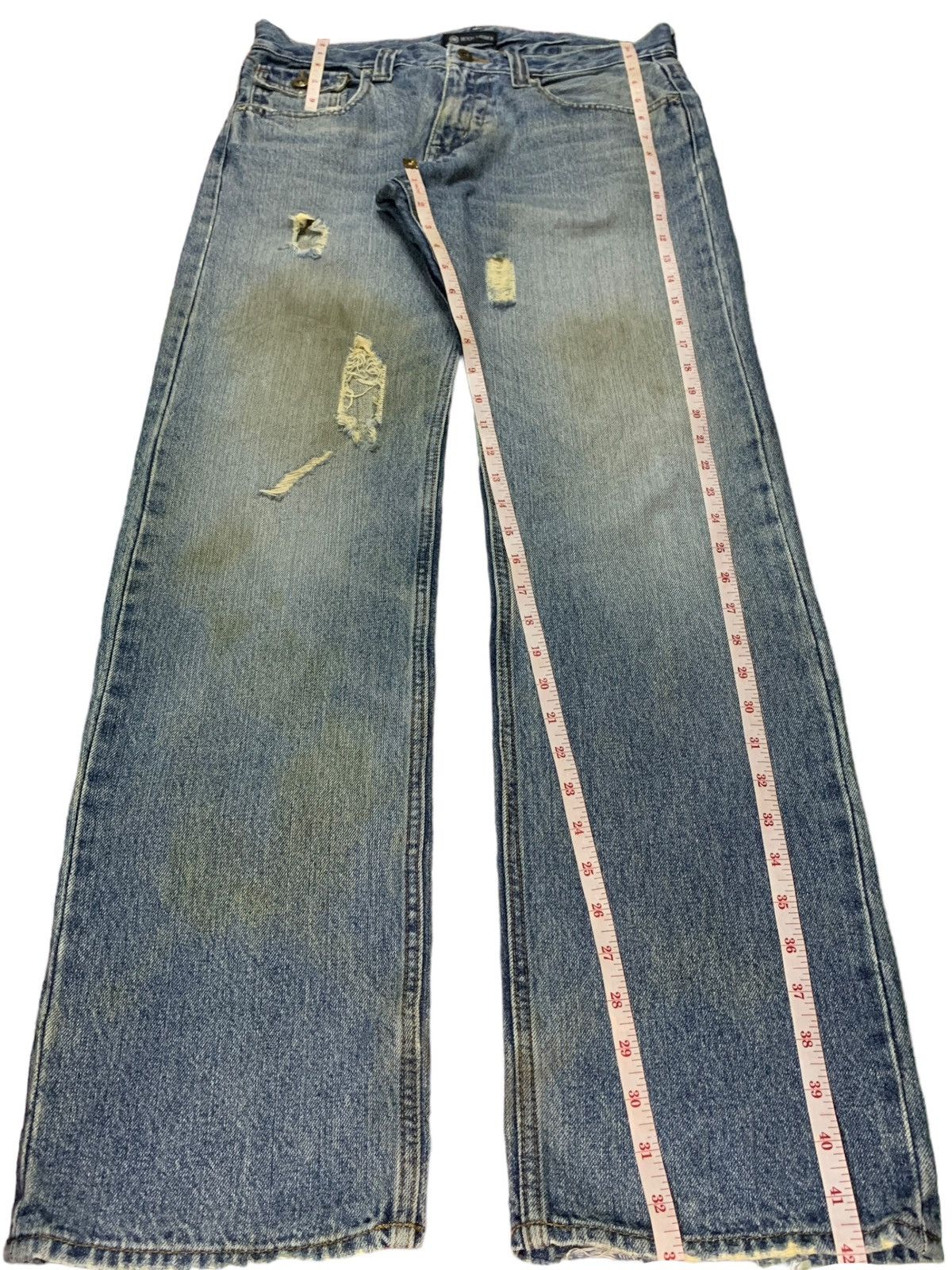Japanese Brand Vintage Japanese Brand Mud Wash Distressed Baggy Jeans Size US 33 - 12 Thumbnail