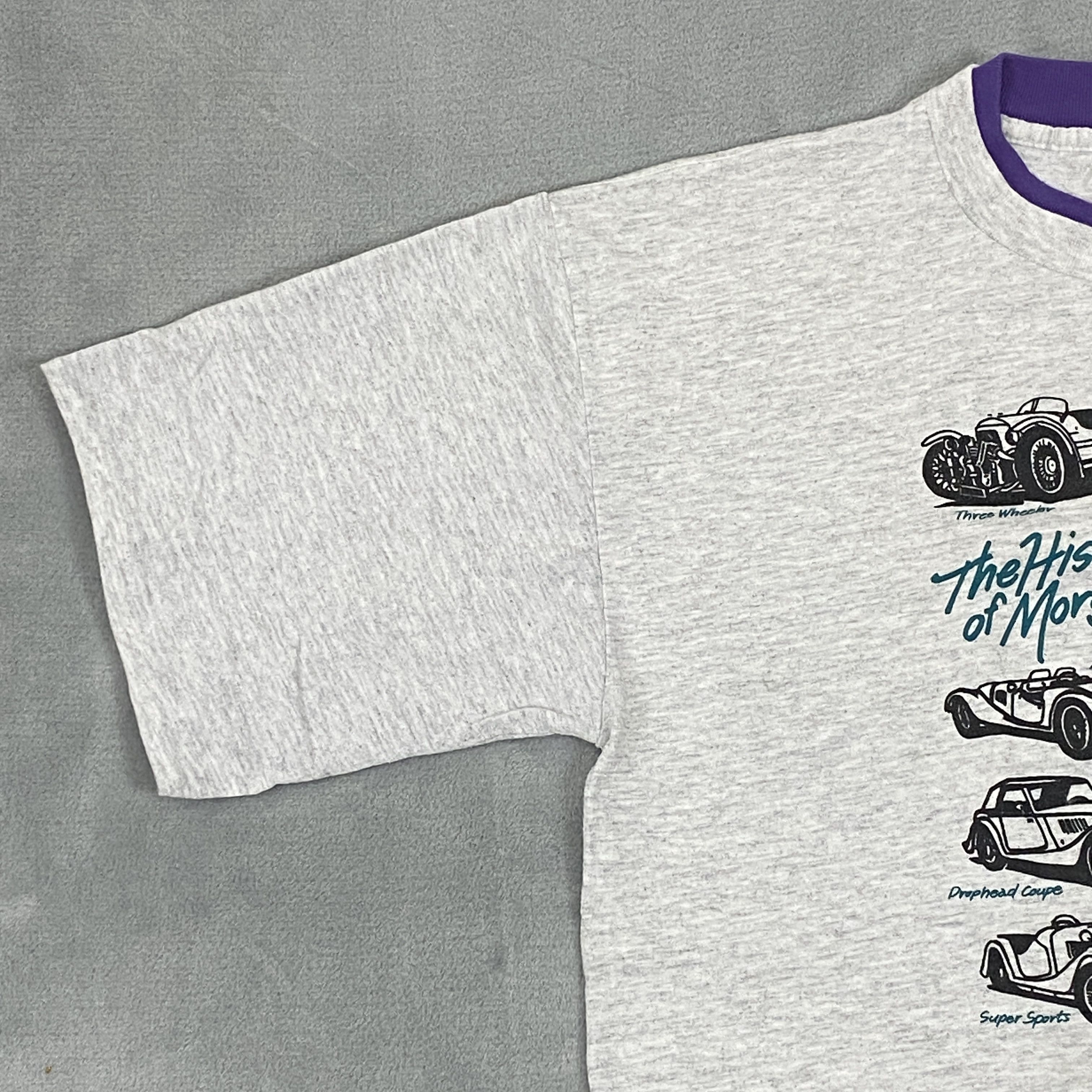 Vintage 80s Belton The HISTORY of MORGAN T Shirt Large Classic Cars Size US L / EU 52-54 / 3 - 4 Thumbnail