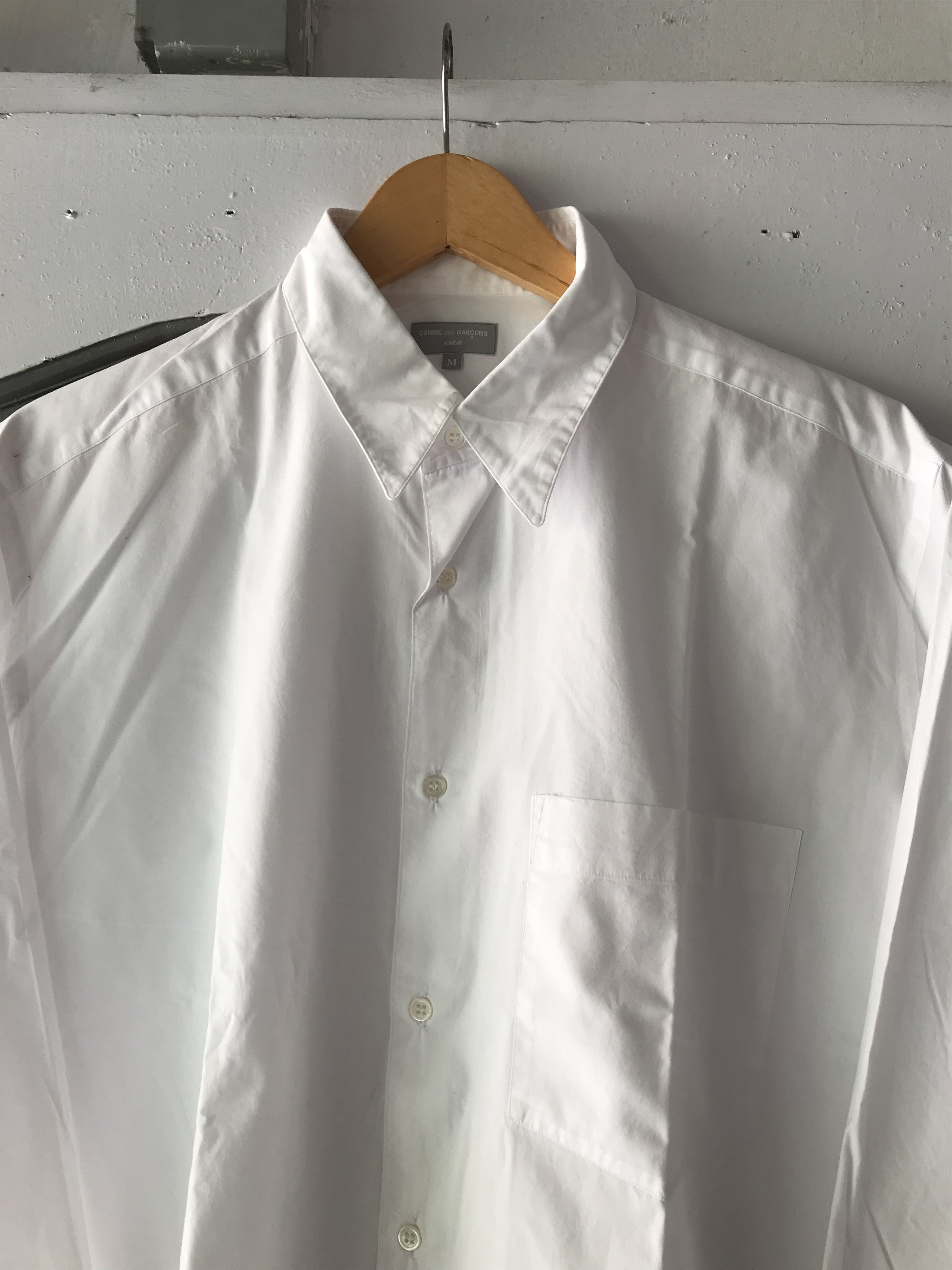 Comme des Garcons Homme Vintage 1990 Comme Des Garcons Homme White Shirts Size US M / EU 48-50 / 2 - 2 Thumbnail
