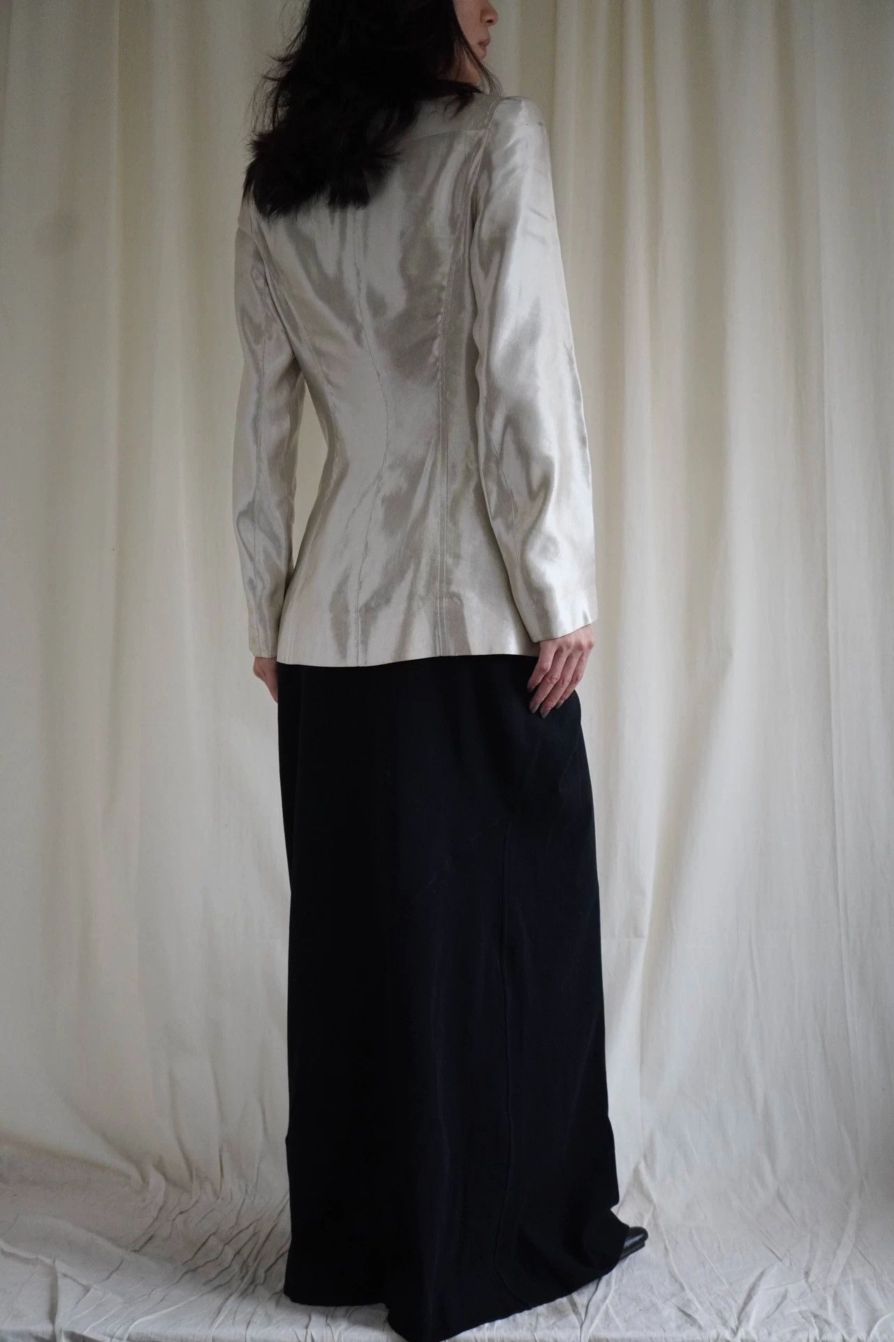 Kenzo Kenzo 1990s Lustrous Pearl White Tailored Jacket Size S Size S / US 4 / IT 40 - 5 Thumbnail