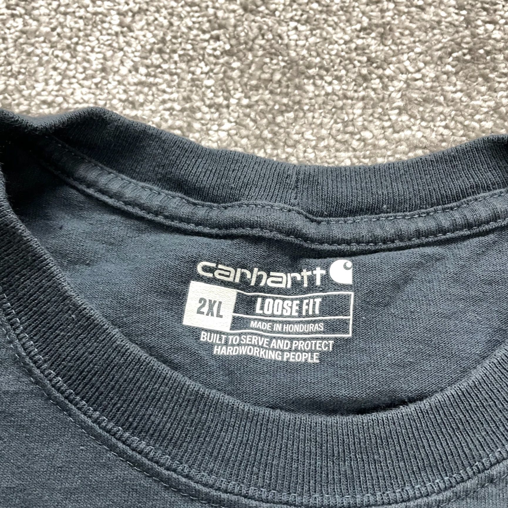 Carhartt Carhartt K87 Loose Fit T-Shirt Mens 2XL Blue Crew Neck Short Sleeve Pocket Tee Size US XXL / EU 58 / 5 - 4 Thumbnail