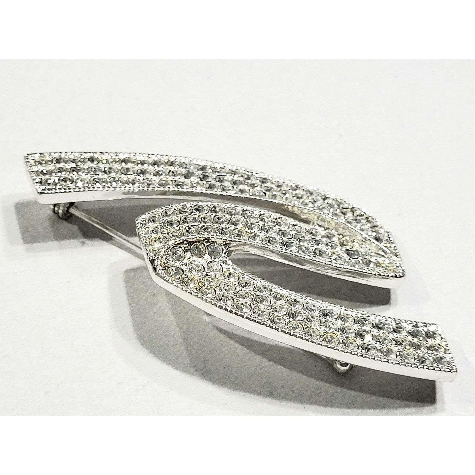 & Other Stories NWOTSigned Napier Ribbon "Z" Rhinestone Brooch Bright Shiny Size ONE SIZE - 8 Thumbnail