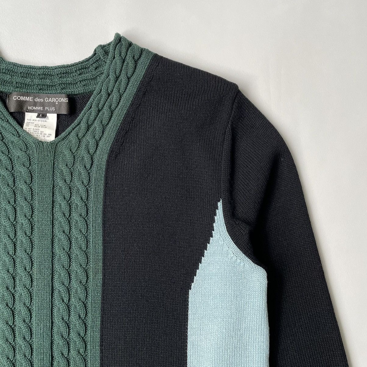 Comme des Garcons A/W 2000 Cable Knit Panelled Sweater Size US M / EU 48-50 / 2 - 6 Thumbnail
