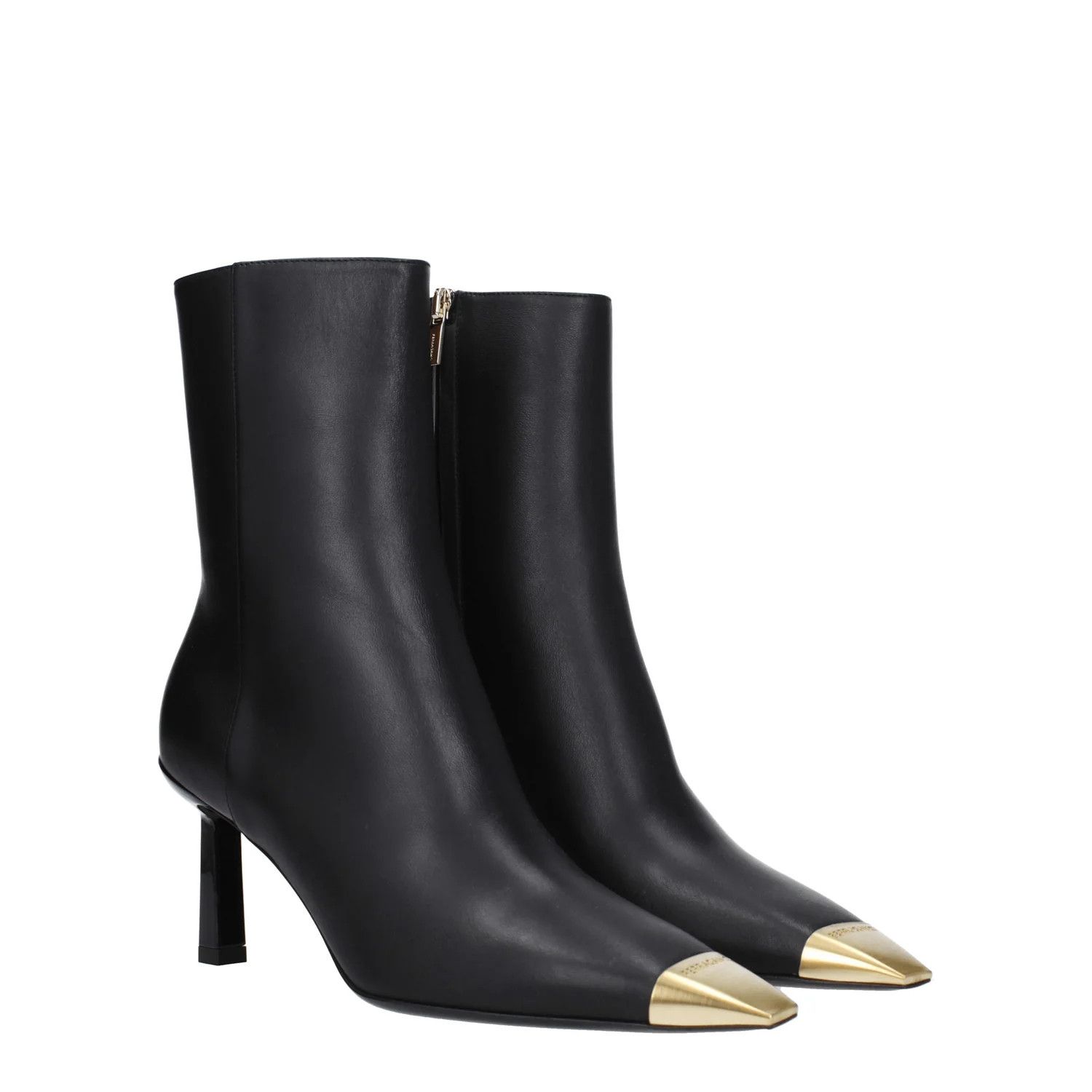 Salvatore Ferragamo o1s1rm0824 Amelia Leather Boots in Black Size US 7.5 / IT 37.5 - 2 Thumbnail