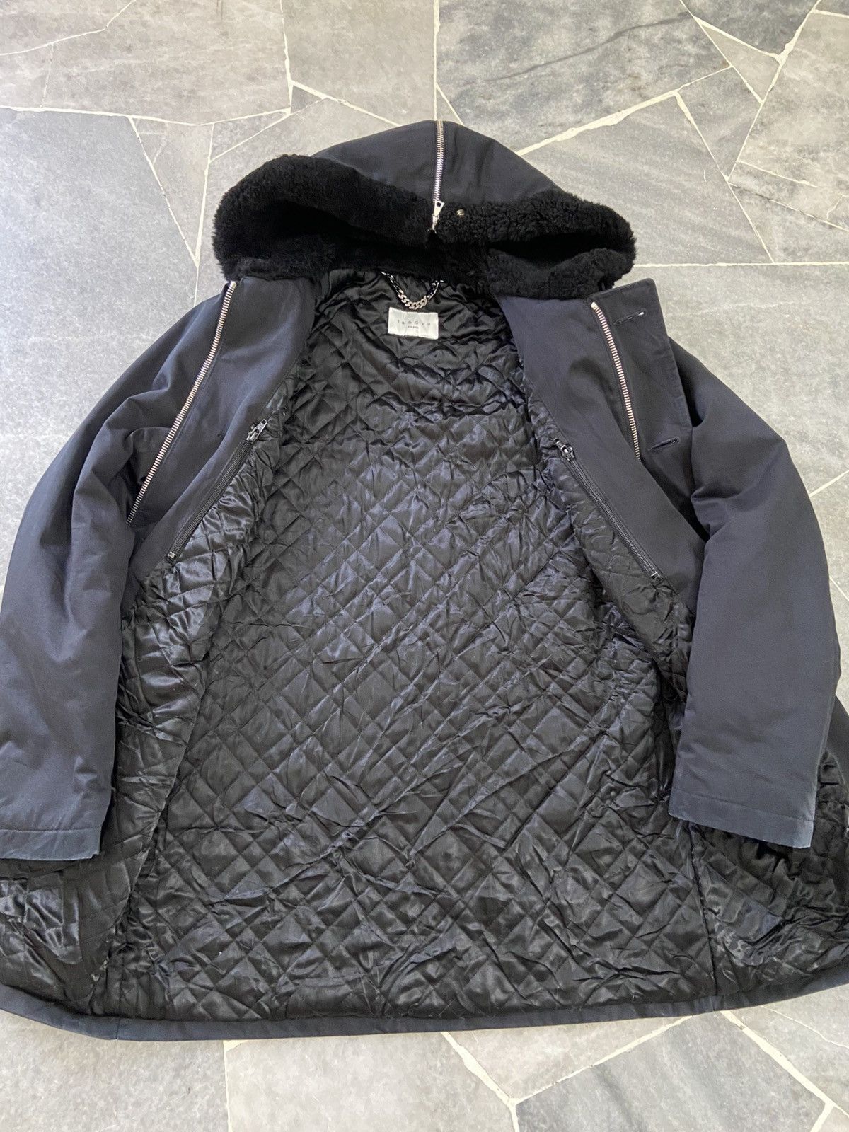 Sandro Sandro Shearling Hood Aviator Jacket Size US S / EU 44-46 / 1 - 9 Thumbnail