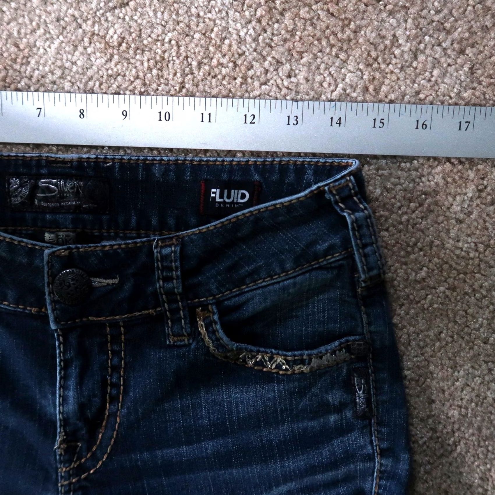 Silver Jeans Co. Silver Jeans Suki Bootcut Jeans Women's 28x31 Blue Denim Stretch Slim 5-Pocket Regular Mids Rise Adult Womens Jeans Size 28" / US 6 / IT 42 - 6 Thumbnail