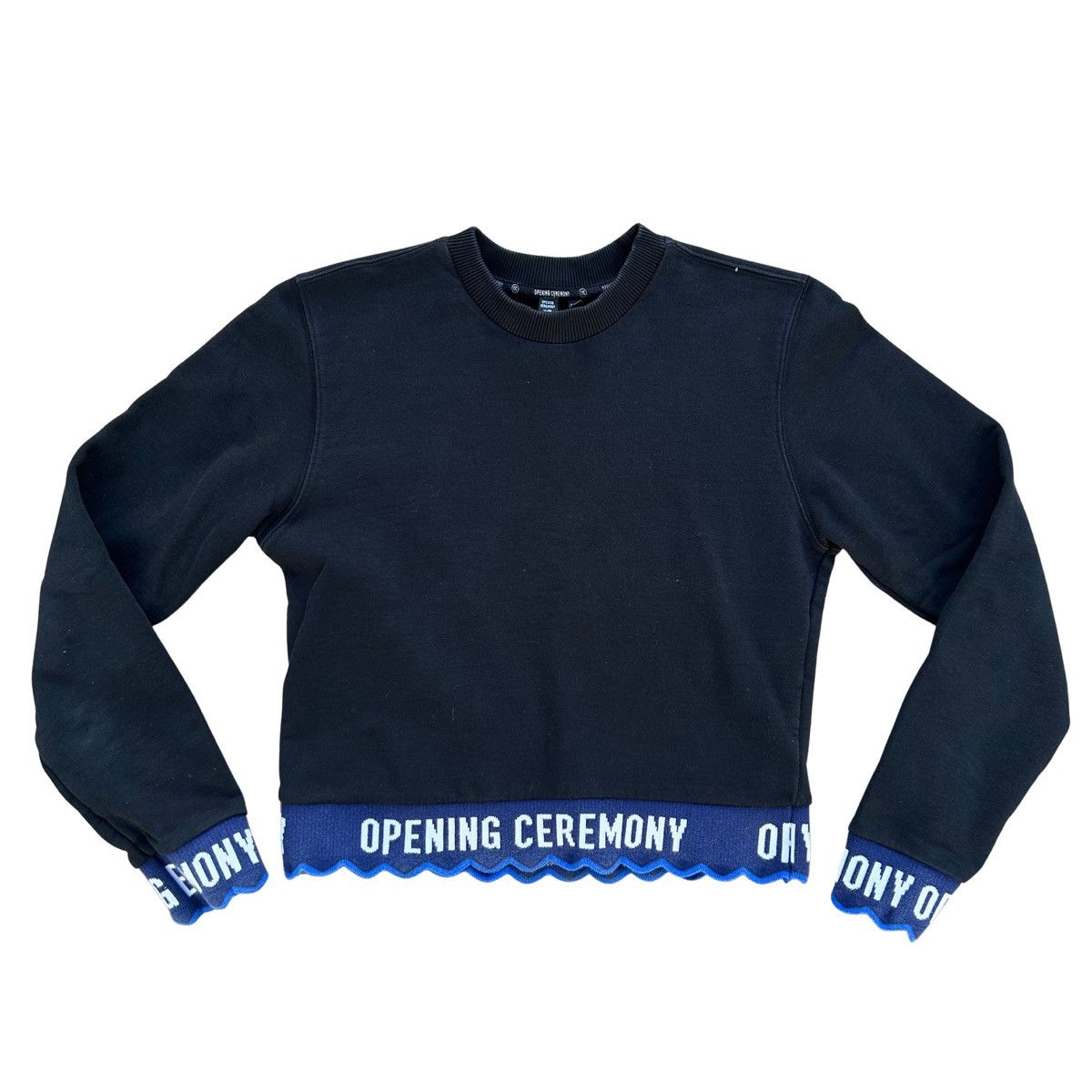Opening Ceremony Opening Ceremony Scalloped Hem Cropped Sweatshirt Size XS Size XS / US 0-2 / IT 36-38 - 1 Thumbnail