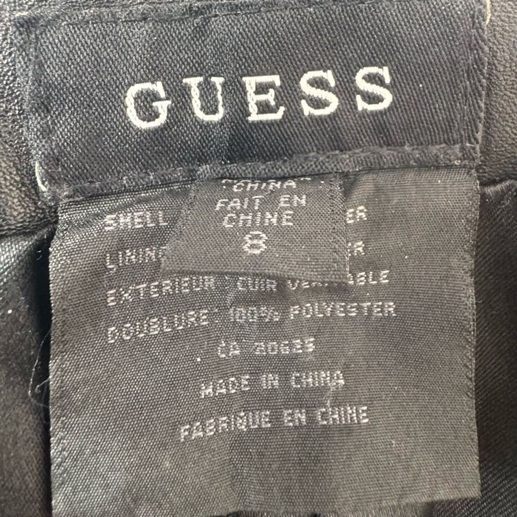 Guess Y2K Guess Genuine Leather Pants Size 8 Mid-Rise Straight Leg Size 30" / US 8 / IT 44 - 8 Thumbnail