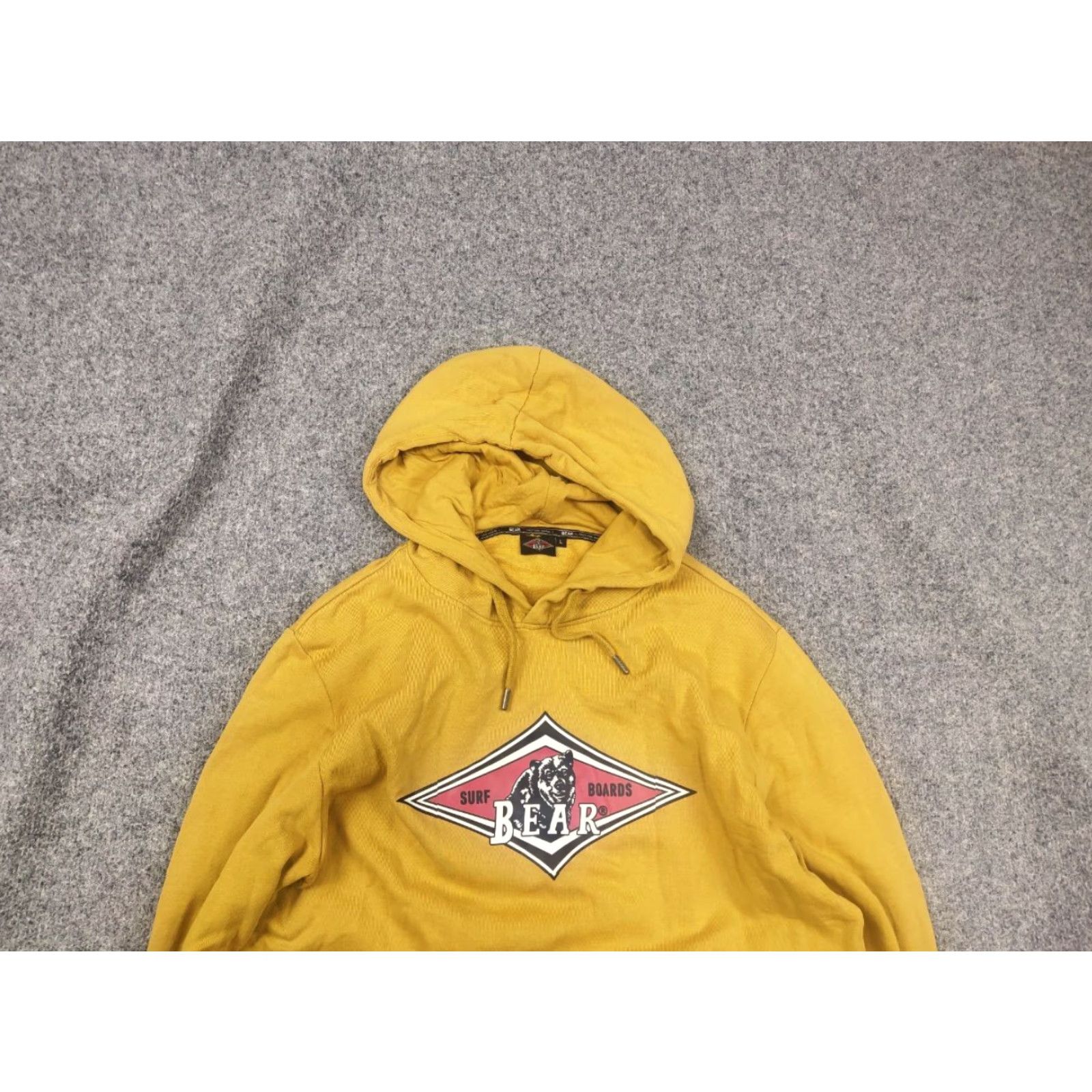 Logo 7 Bear Surfboards Big Logo Yellow Hoodie USA Vintage Style Size US L / EU 52-54 / 3 - 2 Thumbnail