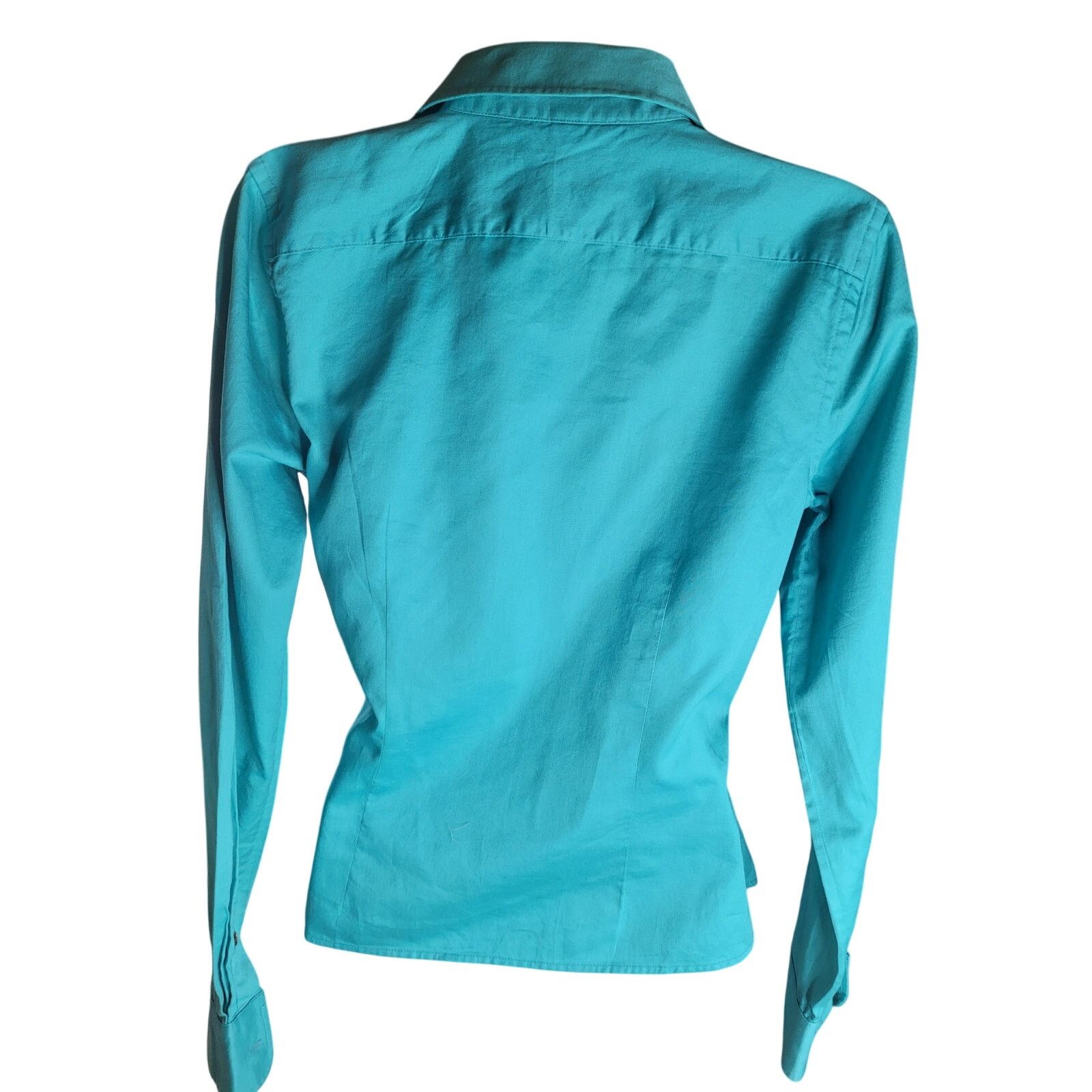 Ralph Lauren Ralph Lauren Women Wrap Shirt Turquoise Long Sleeve Sz S Size S / US 4 / IT 40 - 3 Thumbnail