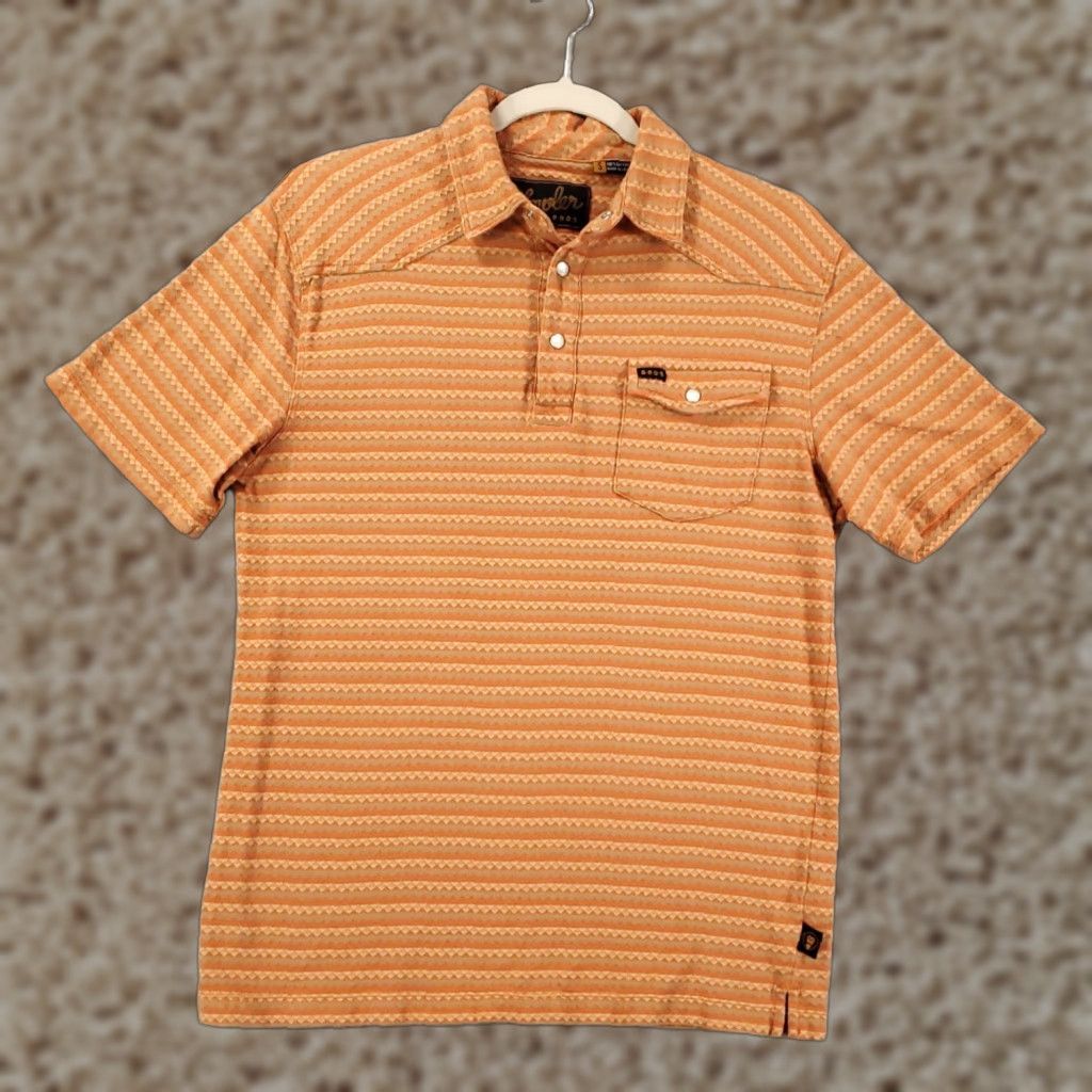 Howler Brothers Howler Brothers Polo Shirt Mens S Orange Geometric Southwest Pearl Snap Size US S / EU 44-46 / 1 - 1 Thumbnail