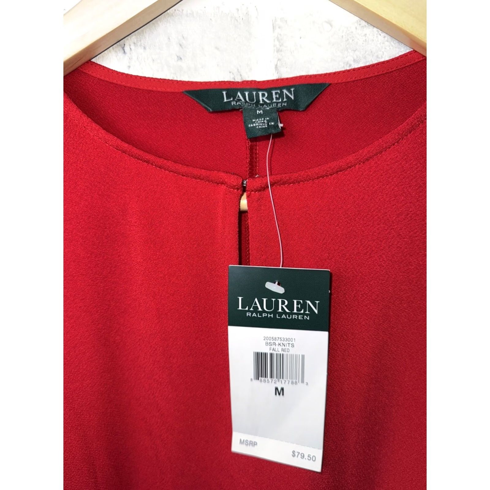 Ralph Lauren LAUREN RALPH LAUREN Tunic Shirt Red Womens M Fall NWT Size M / US 6-8 / IT 42-44 - 2 Thumbnail