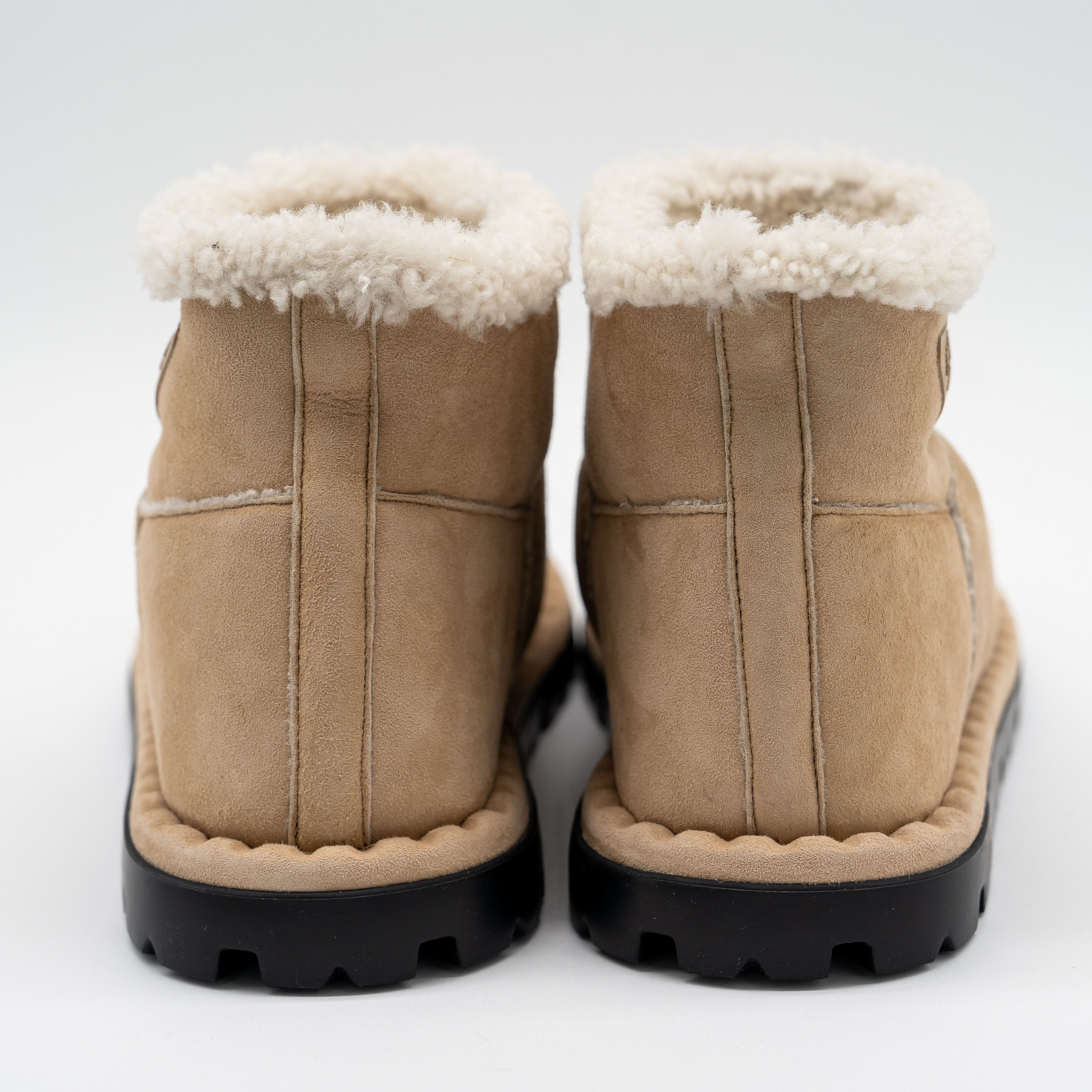 Prada 39.5eu 9.5 US Prada Shearling Ankle Boots Brown Suede Beige Size US 9.5 / IT 39.5 - 5 Thumbnail