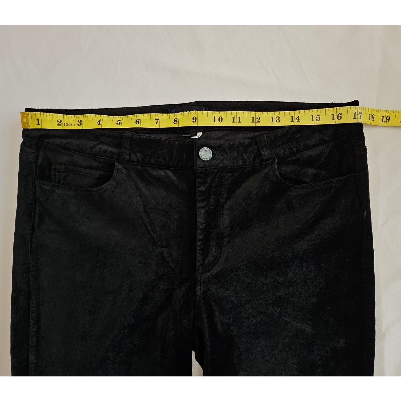 Paige PAIGE Verdugo Ultra Skinny Black Velvet Jeans Pants 32 Size 32" / US 10 / IT 46 - 2 Thumbnail