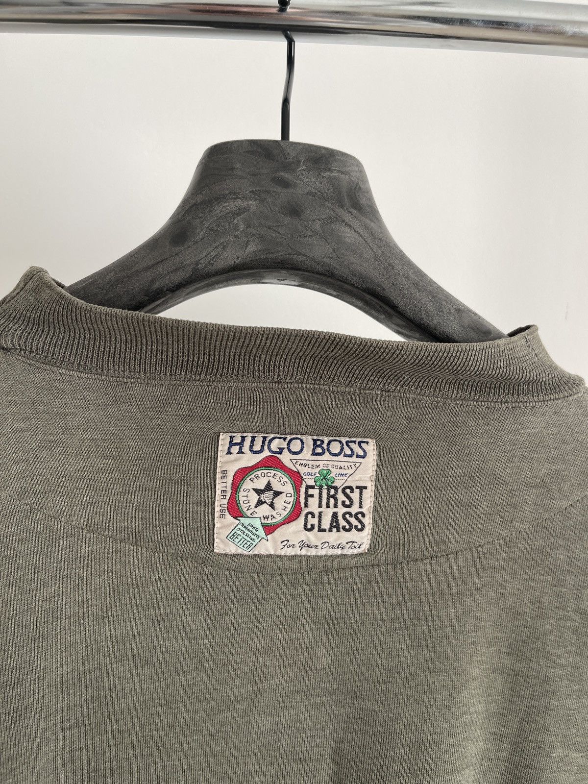 Hugo Boss Vintage rare 80s Hugo boss sweatshirt sweater grey Size US XL / EU 56 / 4 - 8 Thumbnail