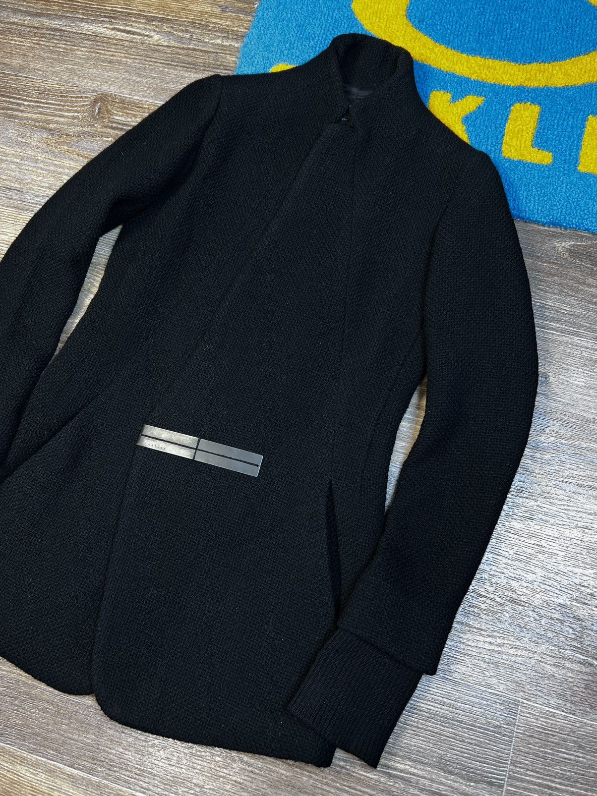 Japanese Brand × MASAHIROMARUYAMA × Vintage Masahiko Maruyama Rib Knit Black Wool Jacket Size 1 Size M / US 6-8 / IT 42-44 - 2 Thumbnail