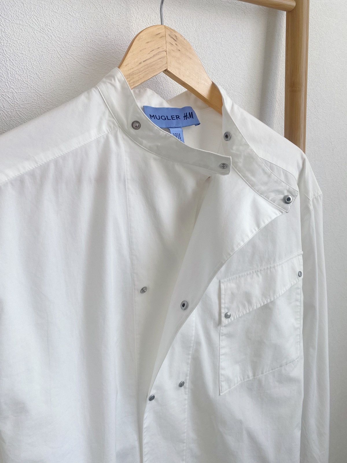Mugler Mugler x H&M Double-breasted Poplin Shirt Size XL Size US XL / EU 56 / 4 - 11 Thumbnail