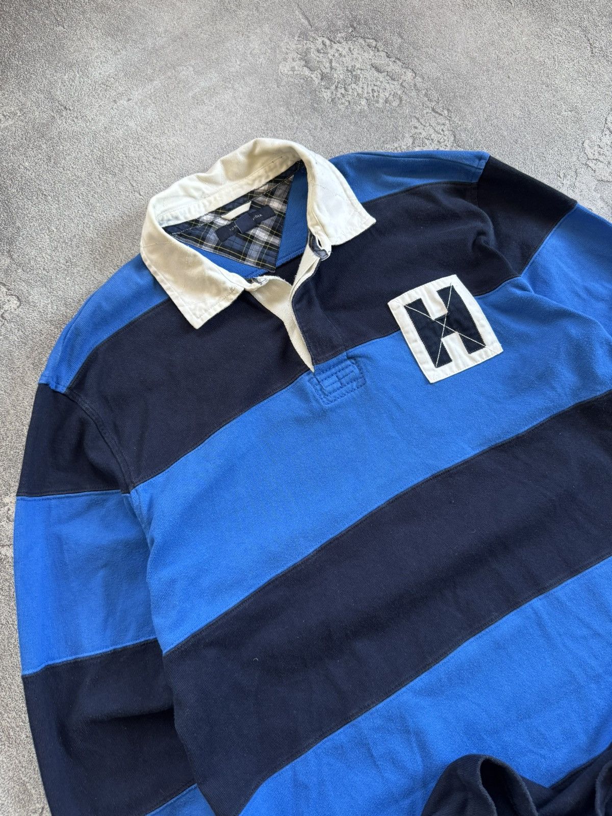 Tommy Hilfiger Tommy Hilfiger L/size striped rugby sweatshirts jumper 00s Size US L / EU 52-54 / 3 - 2 Thumbnail