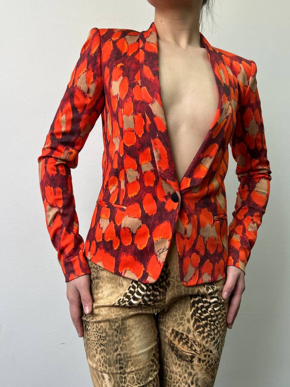 Just Cavalli Just Cavalli Psychedelics Printed Blazer Jacket Size S / US 4 / IT 40 - 2 Thumbnail