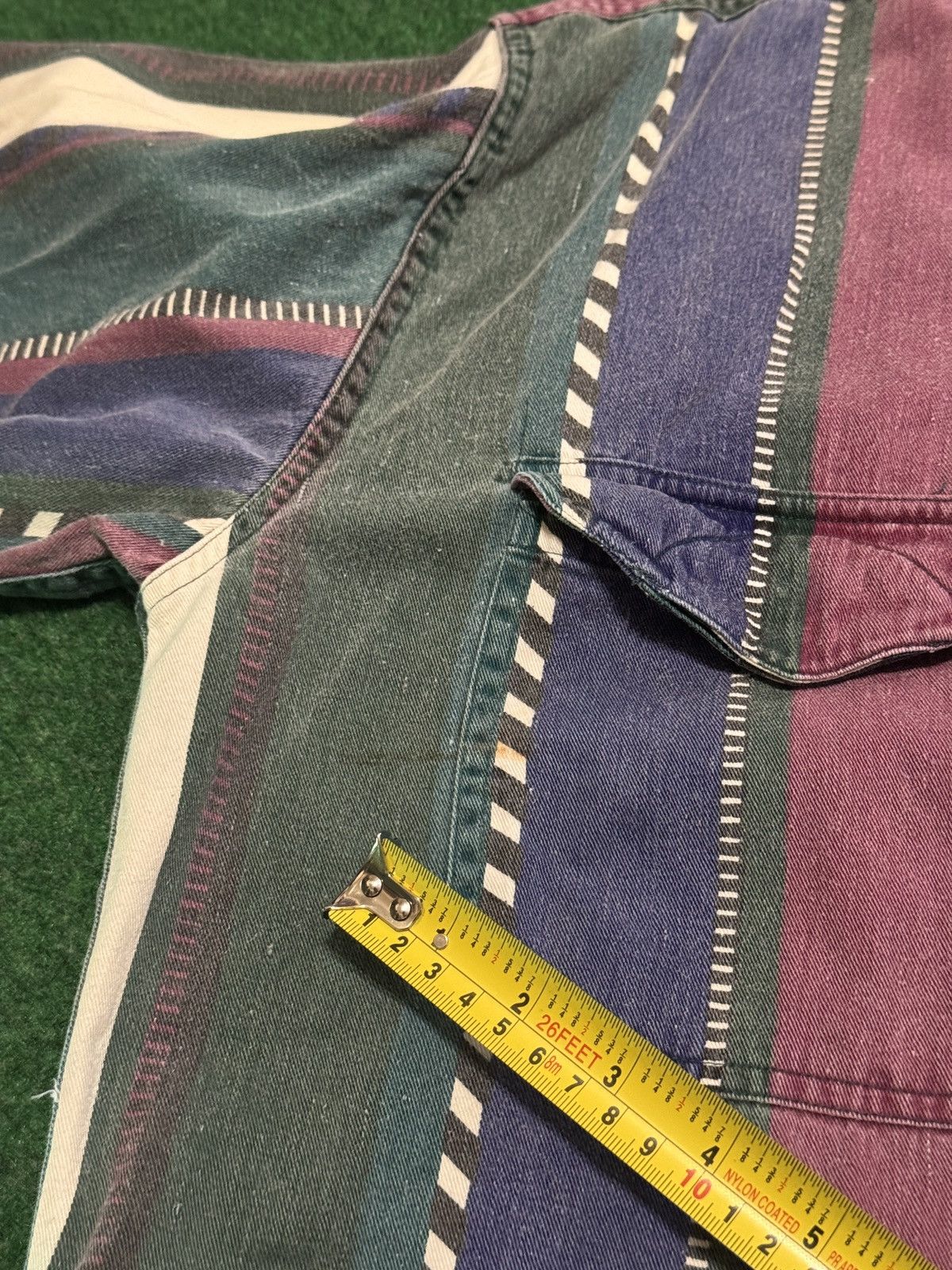 Vintage Wester Vintage Button Up Vertical Stripe L/XL 23x32 Shirt Size US XL / EU 56 / 4 - 7 Thumbnail