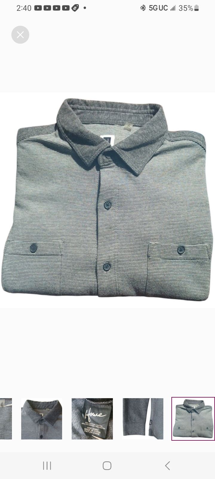 Howe Howe No 65 Knitted Long-Sleeve Shirt Size US L / EU 52-54 / 3 - 7 Thumbnail