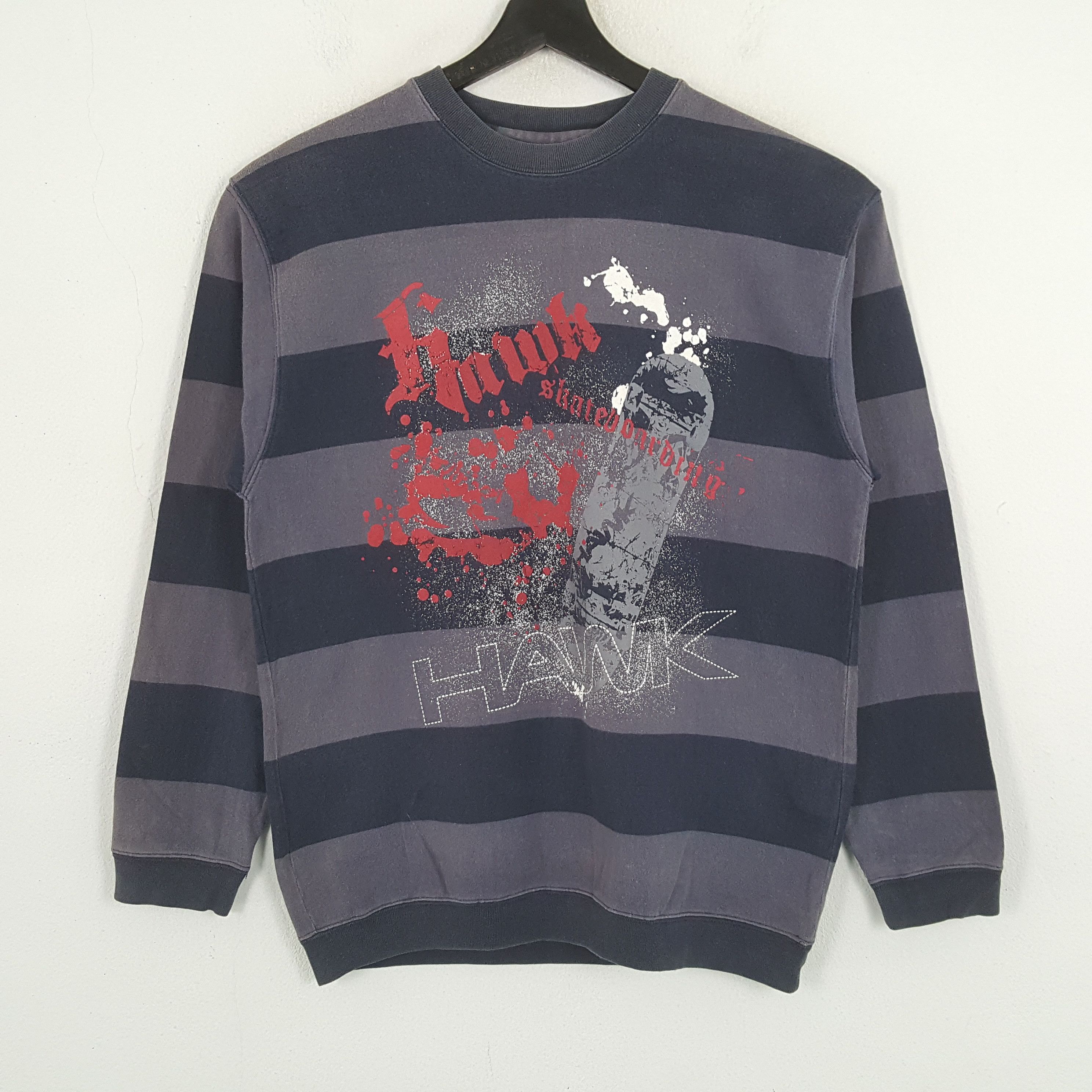 Tony Hawk × Vintage Tony Hawk Skateboard Stripe Design Sweatshirt Size US S / EU 44-46 / 1 - 1 Thumbnail